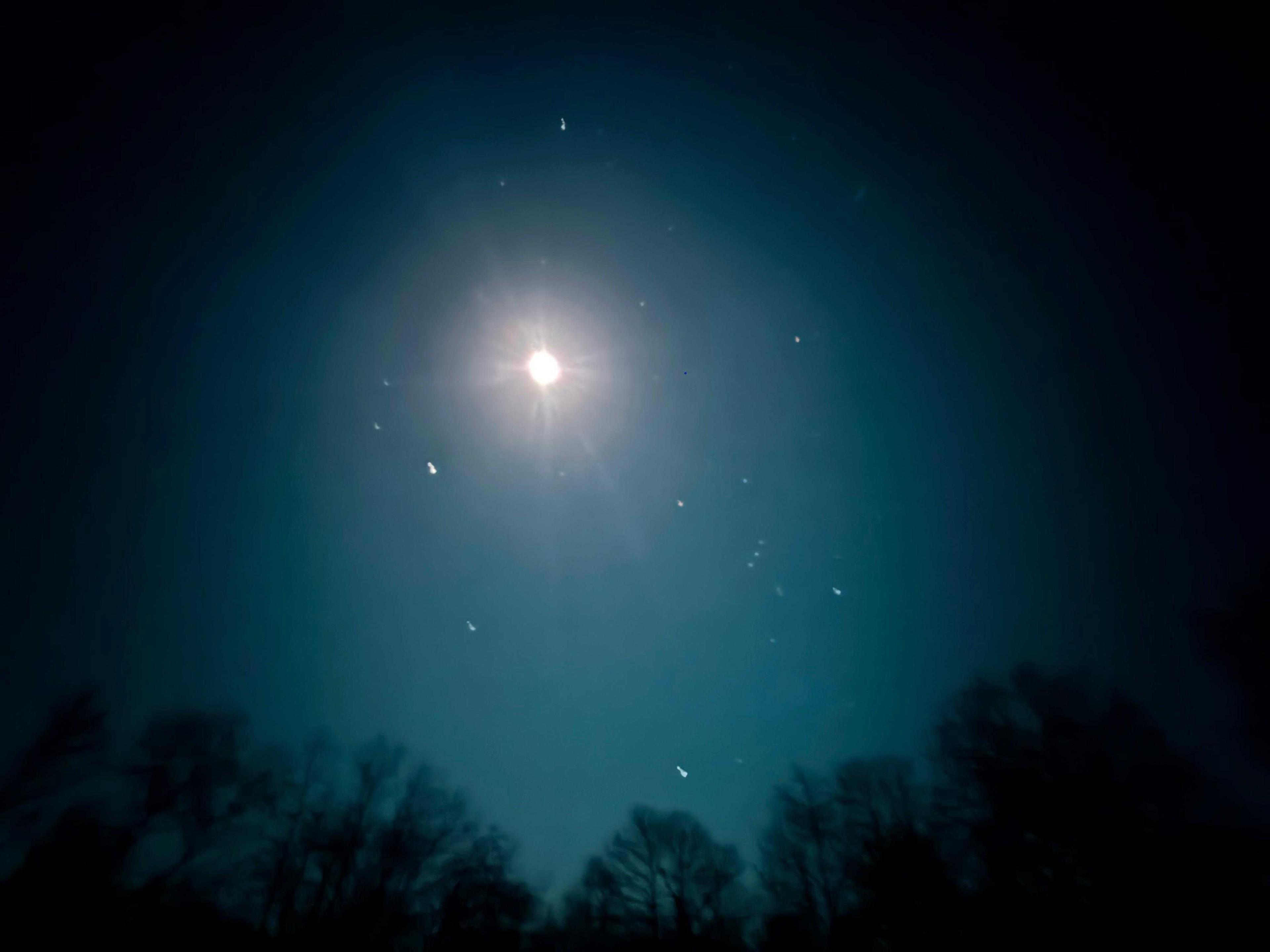 The Moon over Le Faou, France — full moon, Lunar Day 15