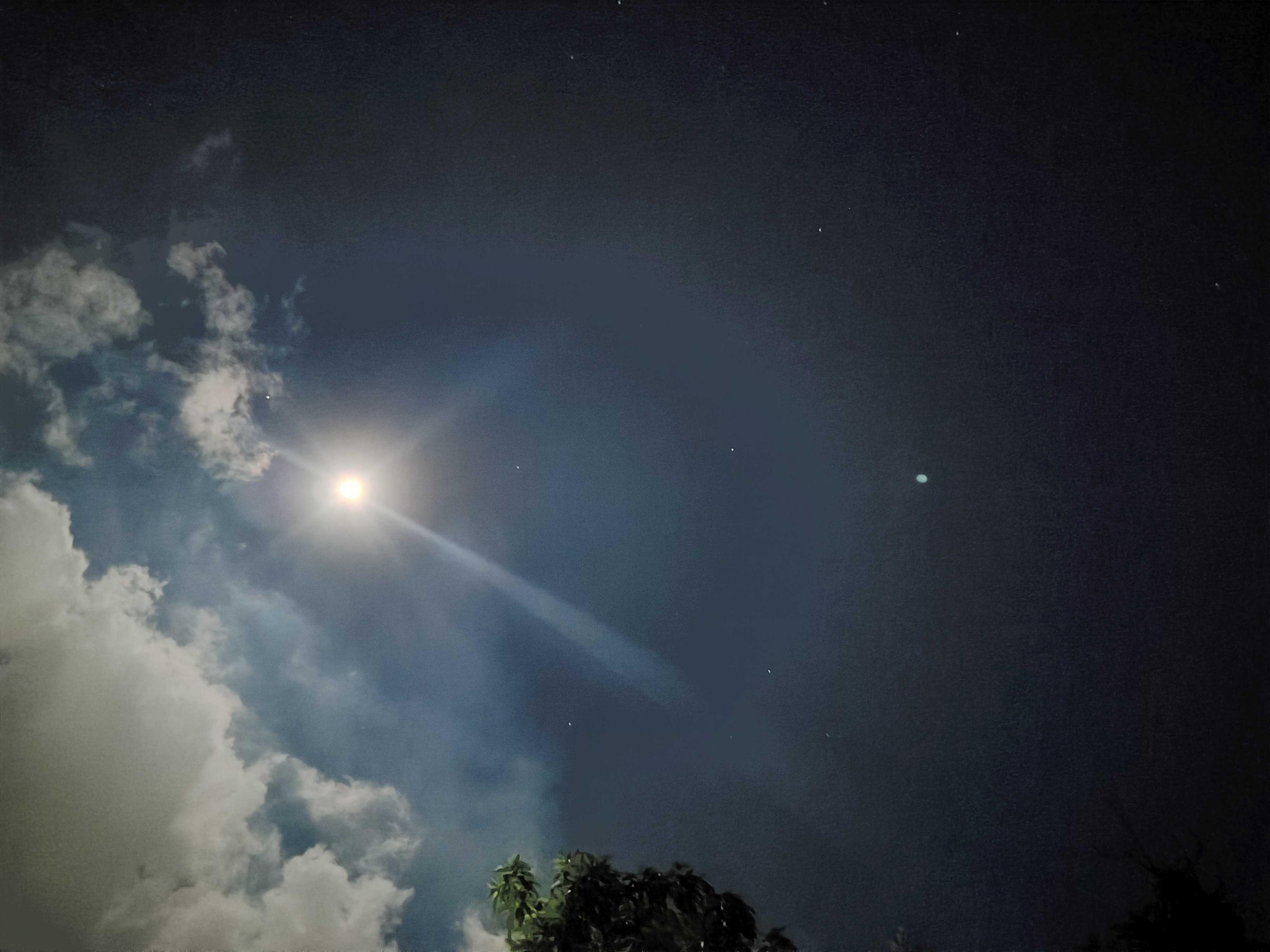 The Moon over Tampico, México — full moon, Lunar Day 16