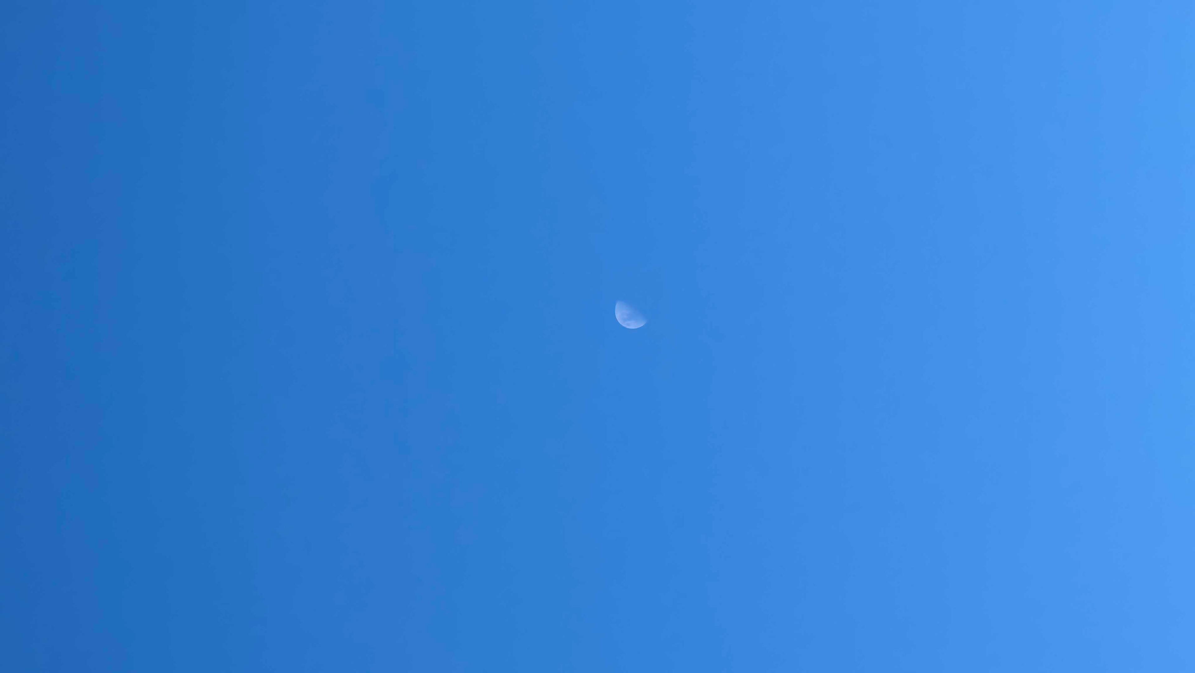 The Moon over Canberra, Australia — first quarter, Lunar Day 9