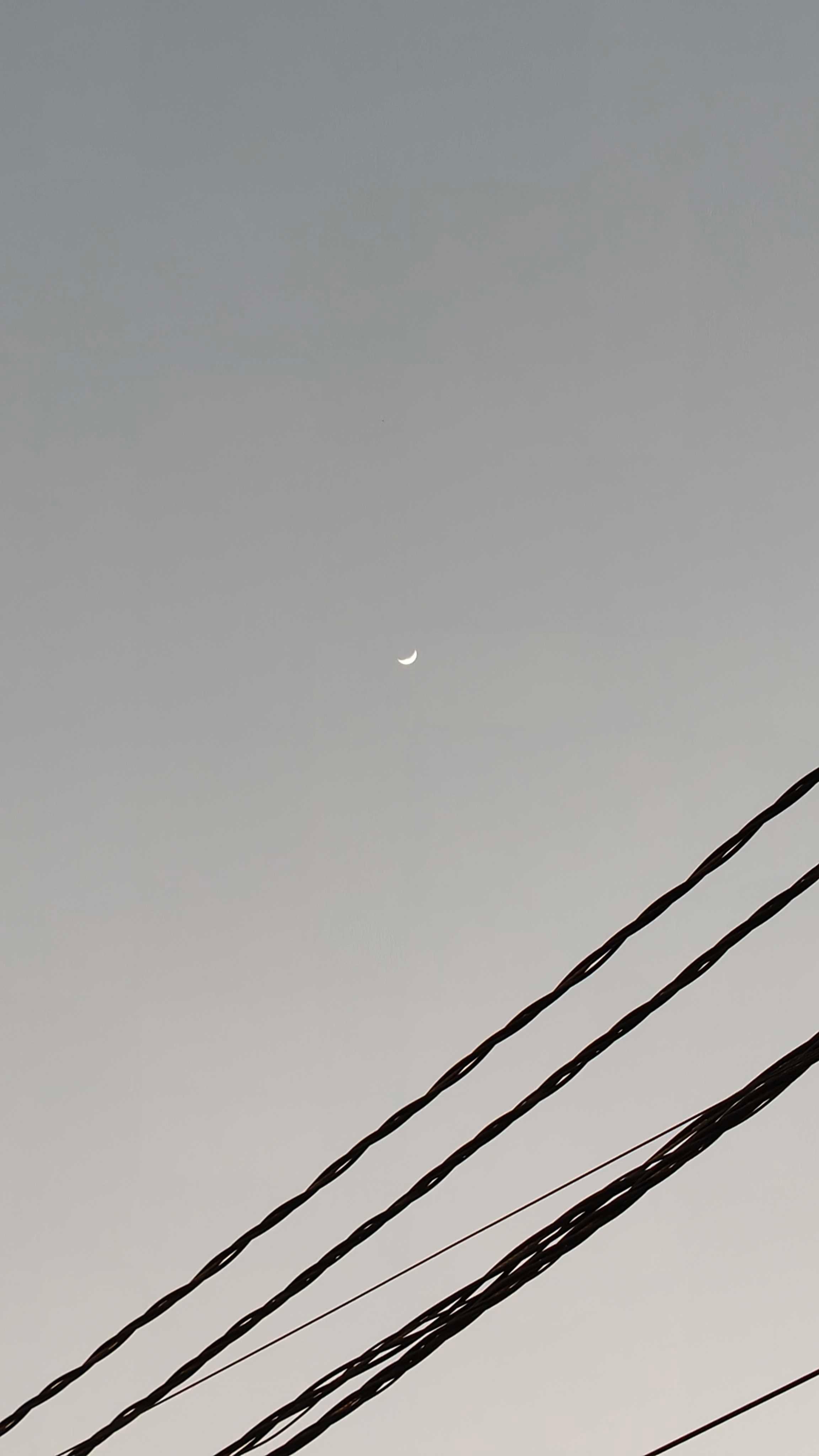 The Moon over Hyderabad, India — waxing crescent, Lunar Day 6