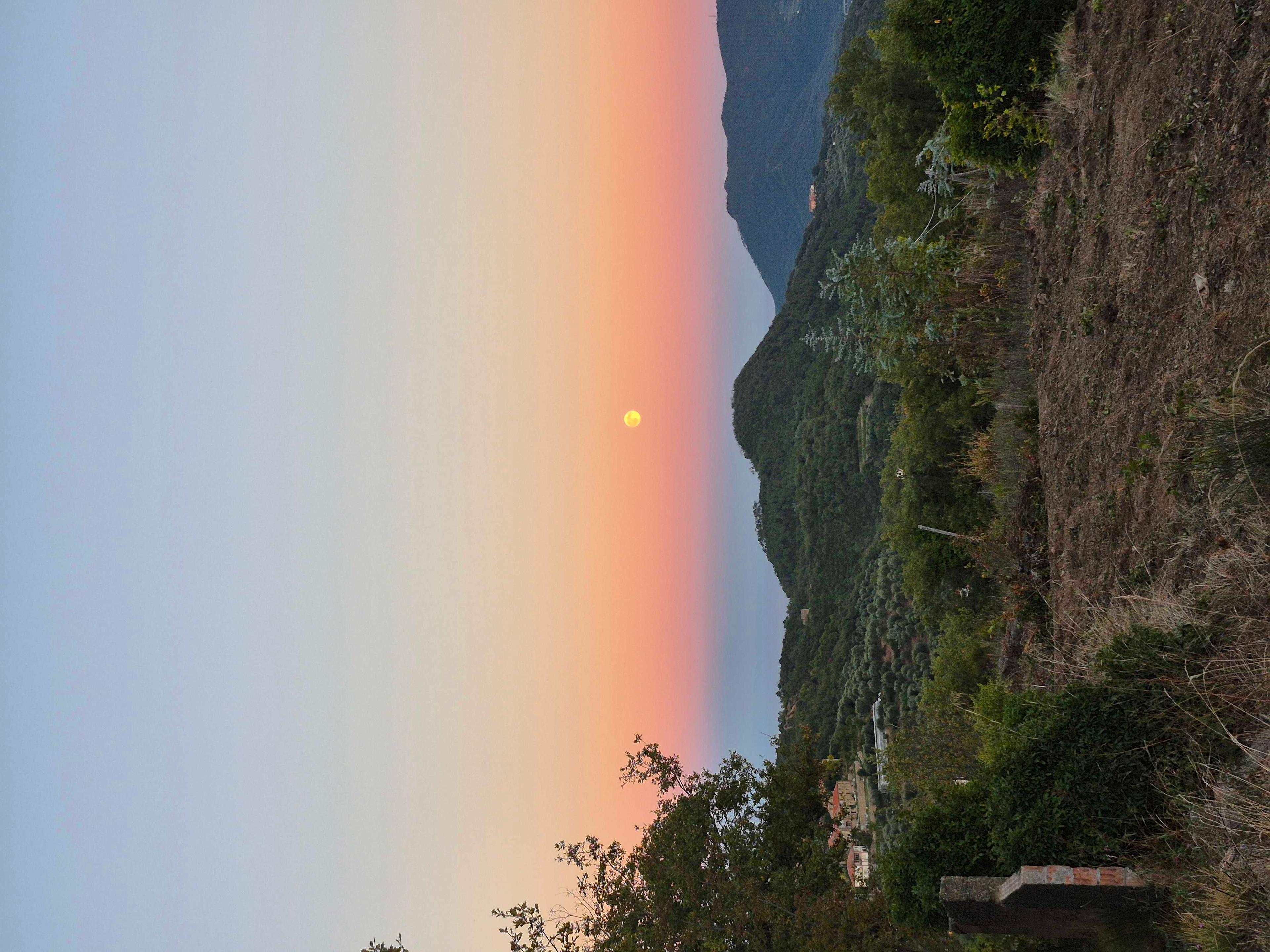The Moon over Marmoreo, Italy — full moon, Lunar Day 16
