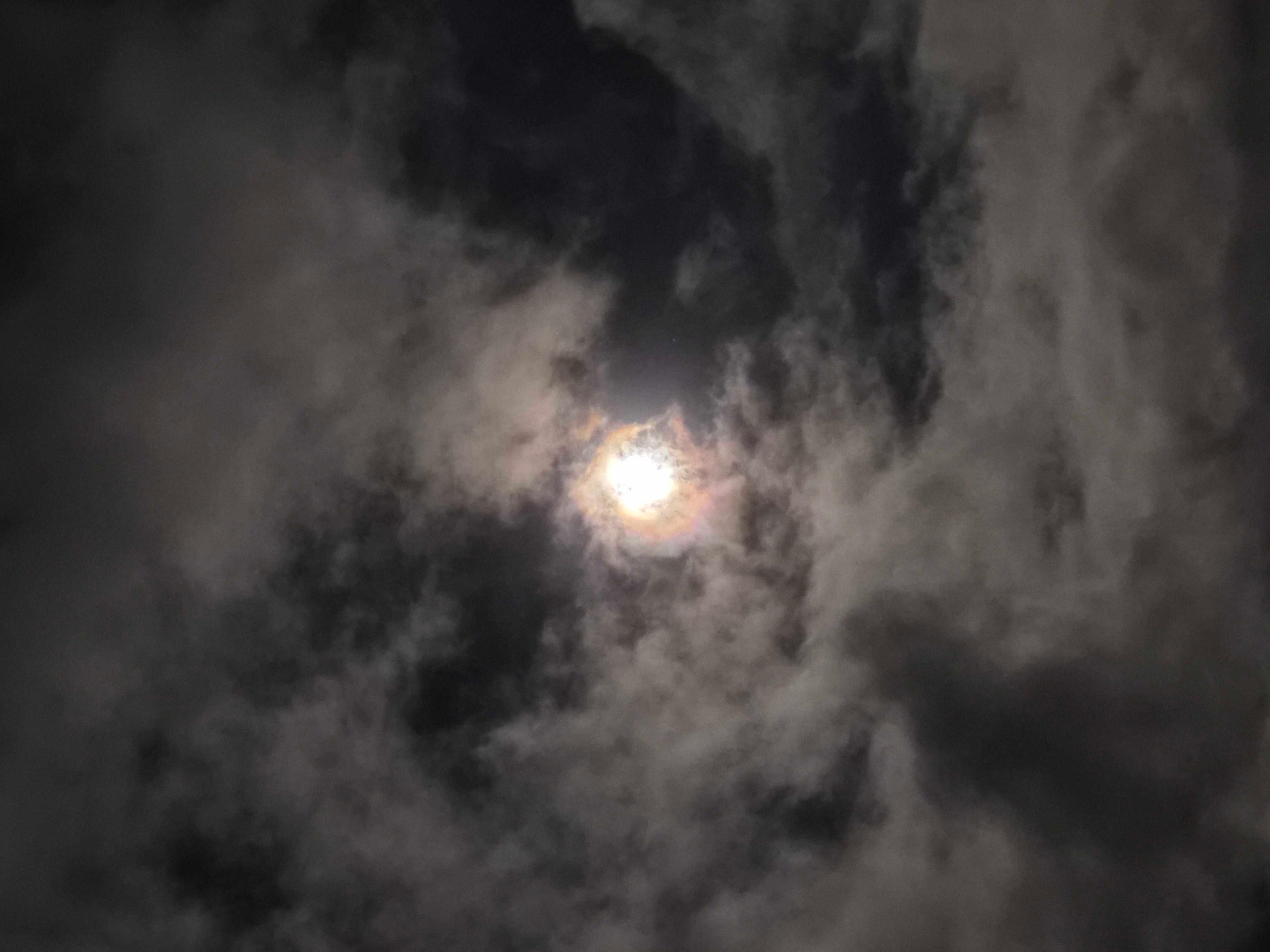 The Moon over McKinleyville, United States — full moon, Lunar Day 16