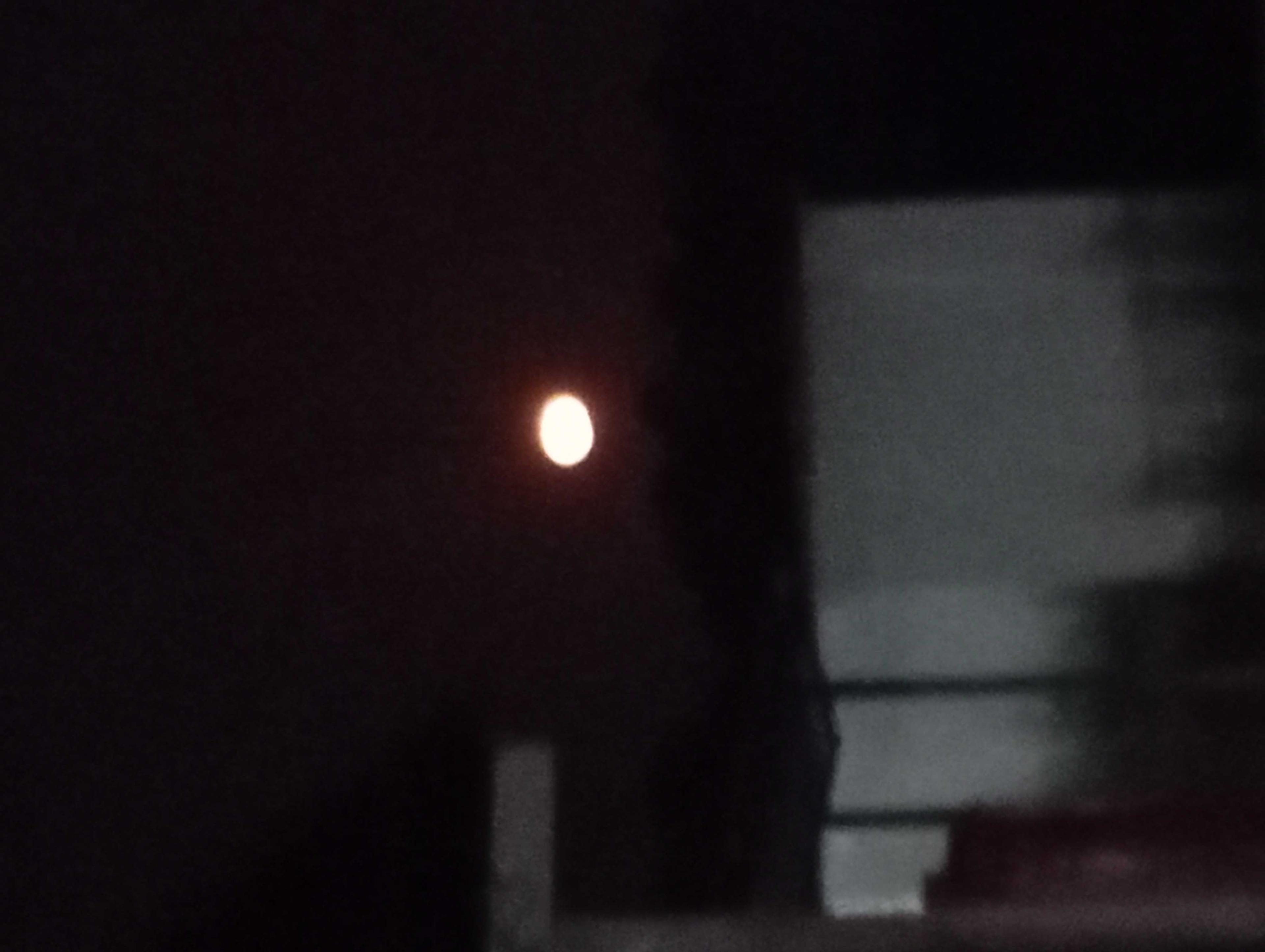 The Moon over North Samarinda, Indonesia — full moon, Lunar Day 18