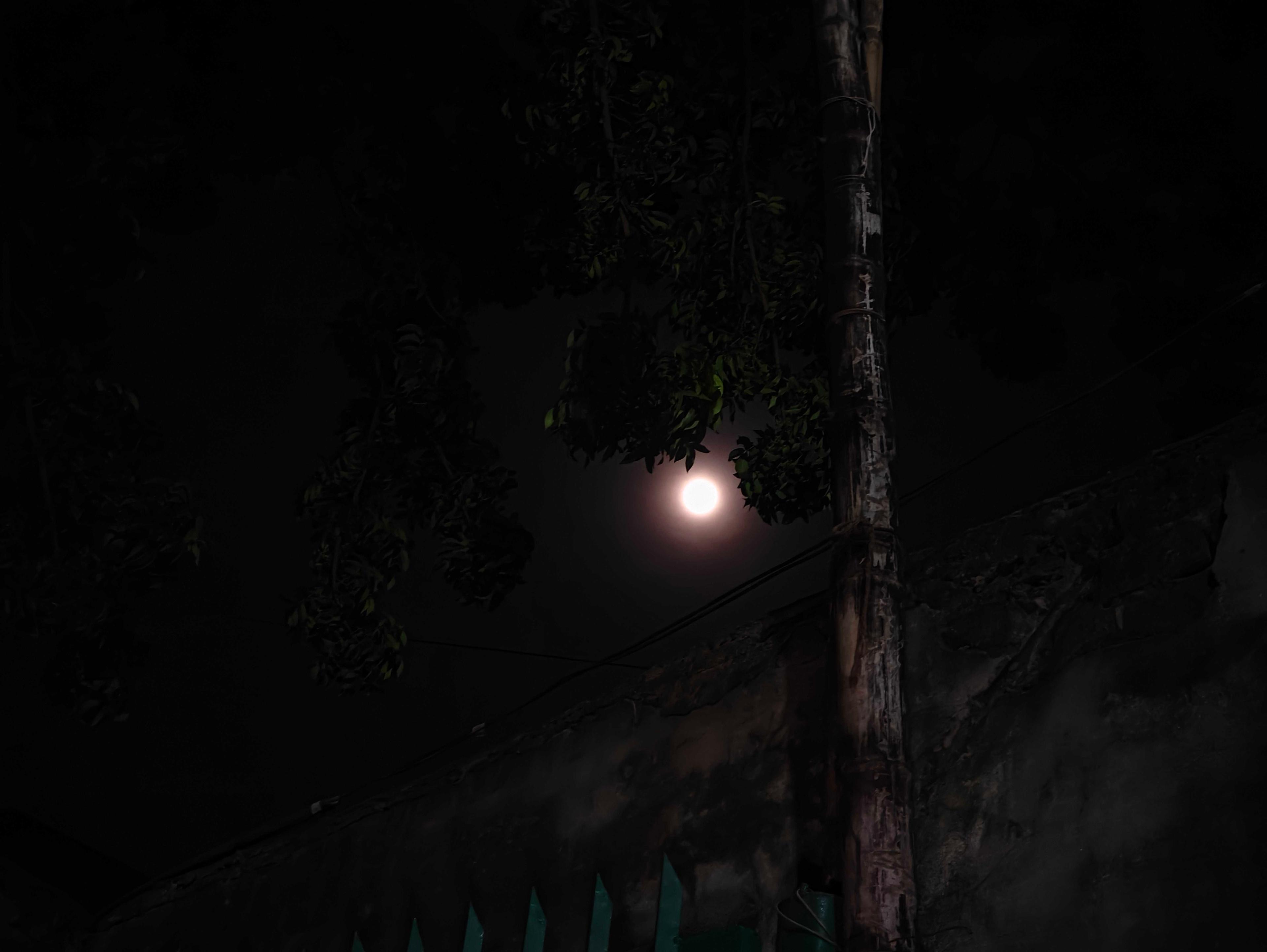 The Moon over Dhaka, Bangladesh — full moon, Lunar Day 16