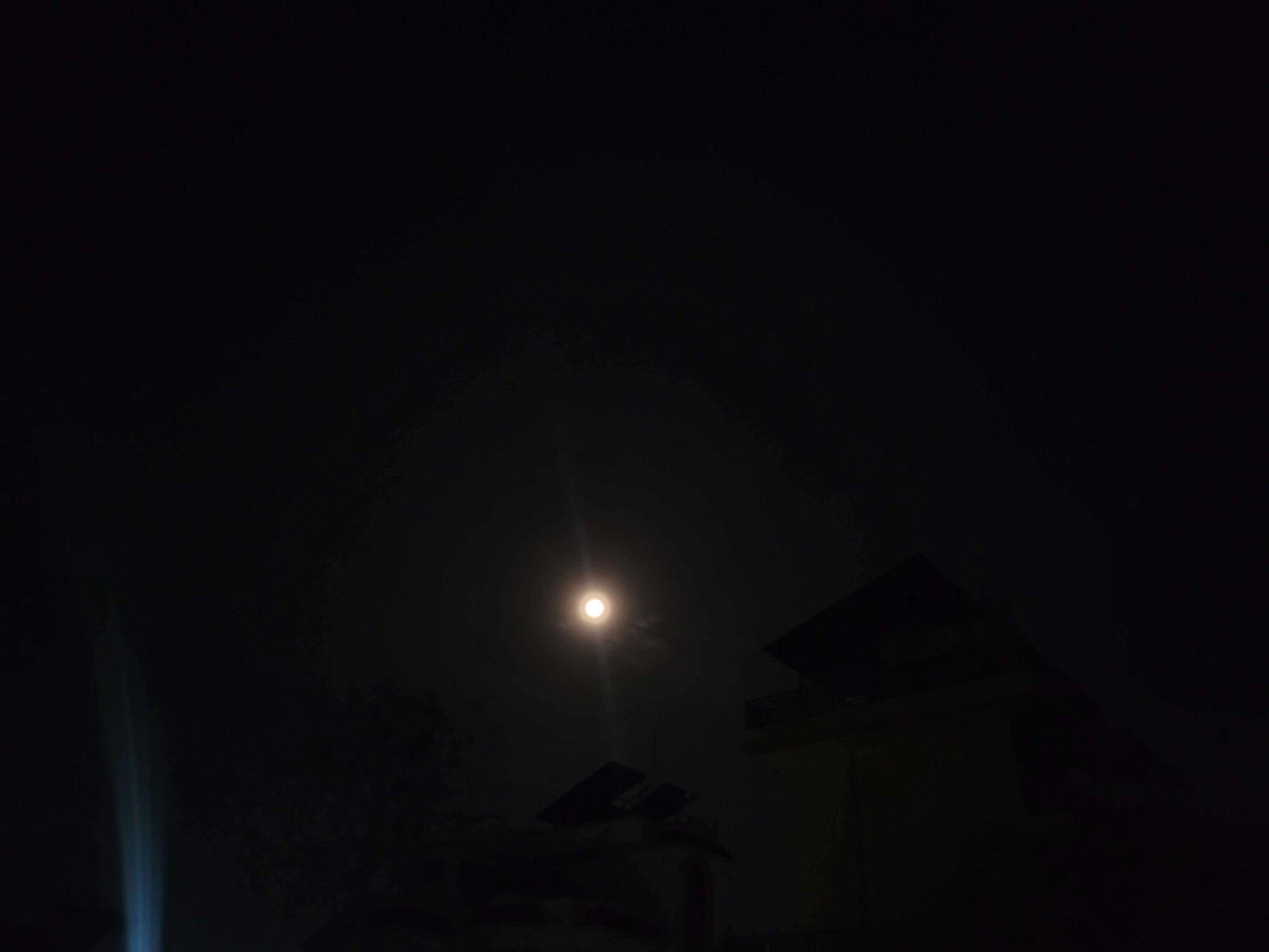 The Moon over North 24 Parganas, India — full moon, Lunar Day 14