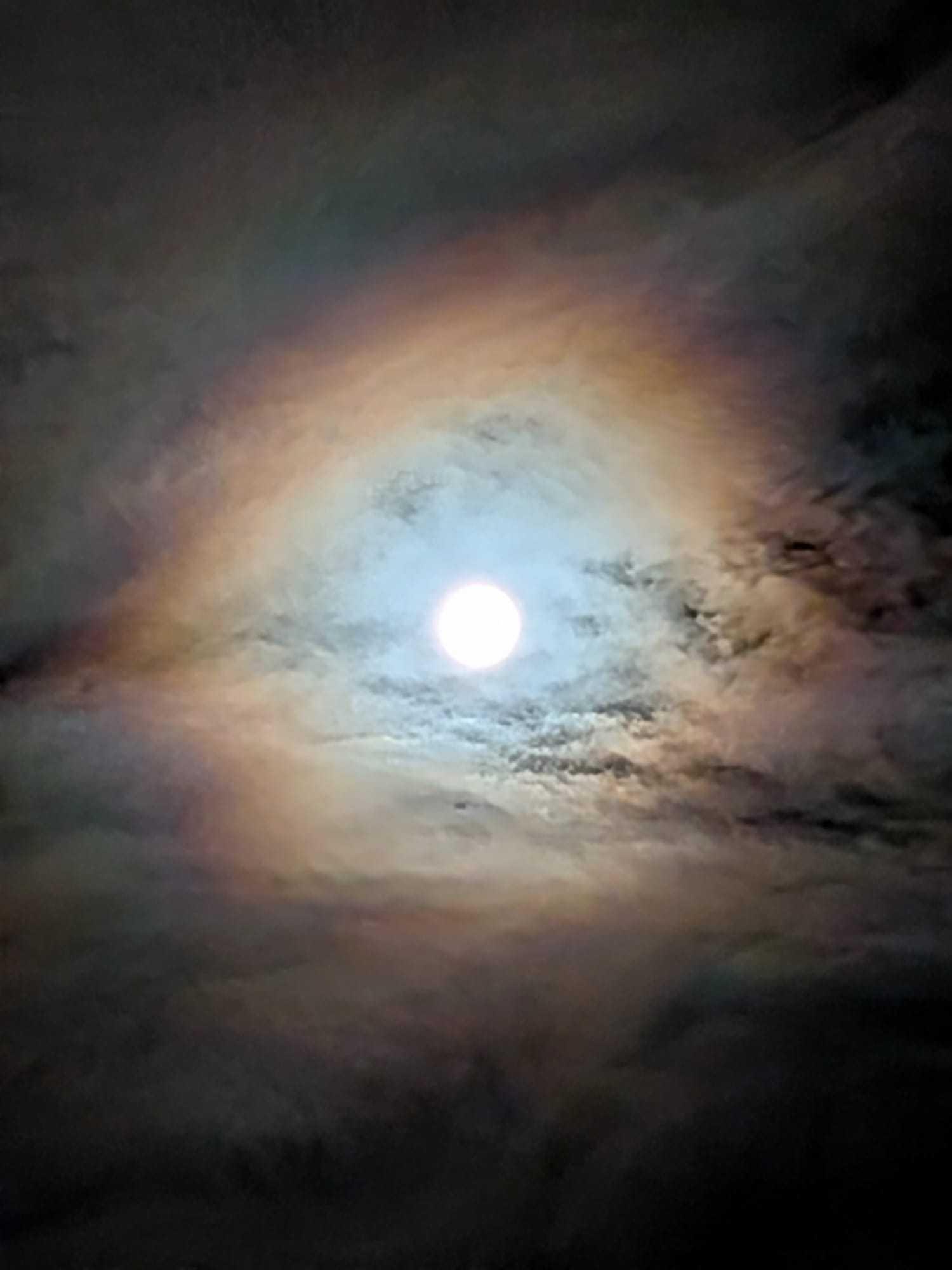The Moon over Great Holm, United Kingdom — full moon, Lunar Day 17