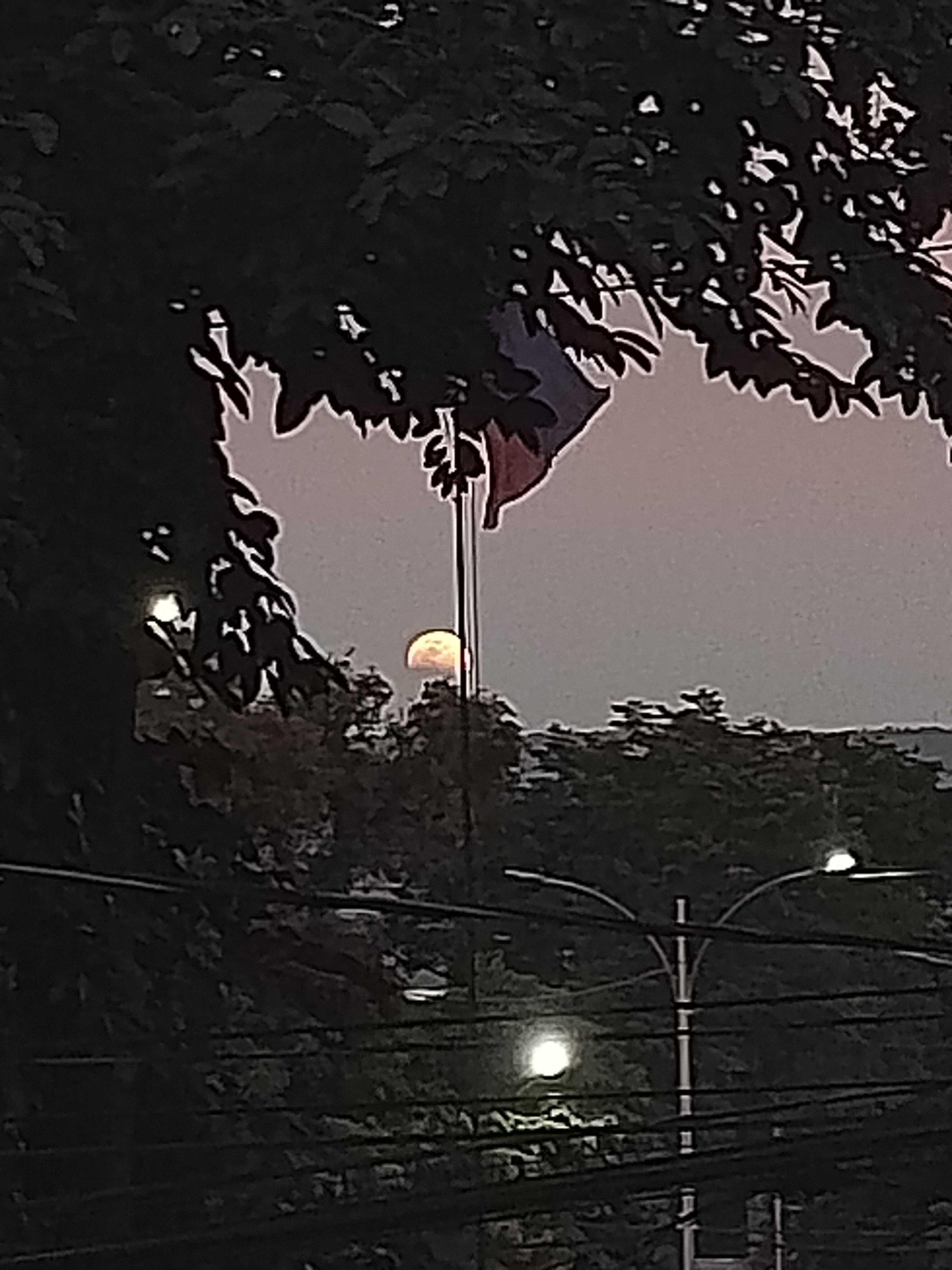 The Moon over Quezon City, Philippines — full moon, Lunar Day 15
