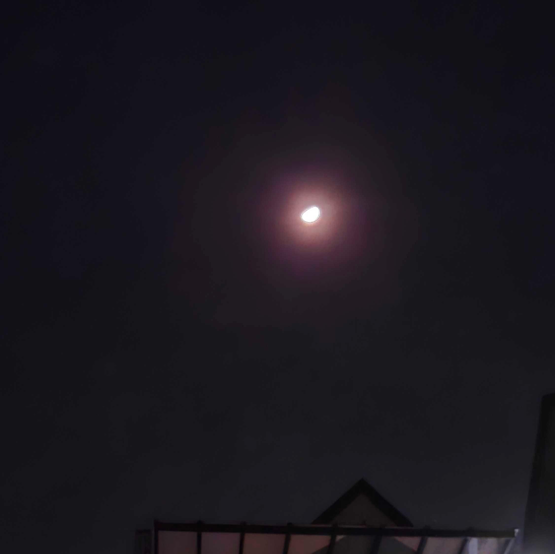 The Moon over San Juan City, Philippines — first quarter, Lunar Day 11