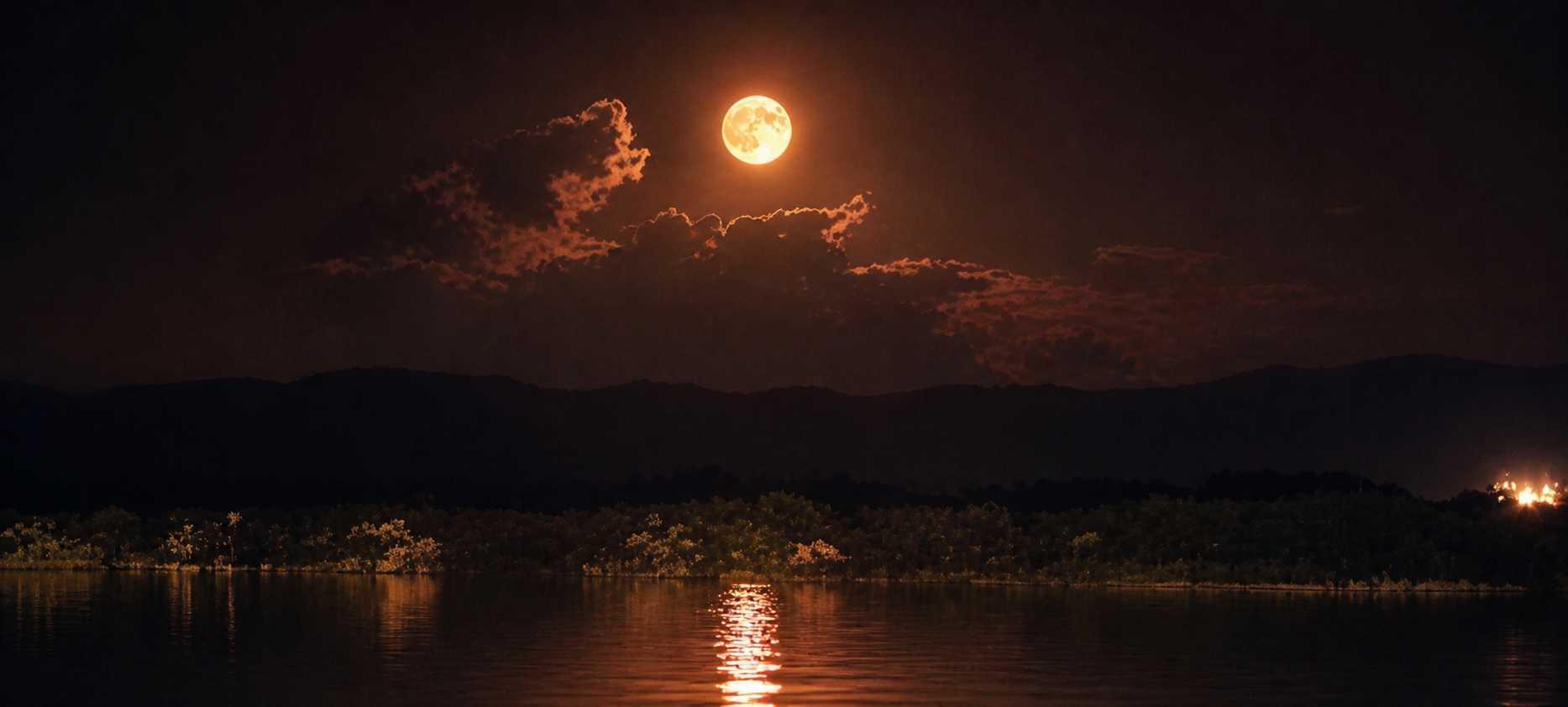 The Moon over El Bagre, Colombia — waning gibbous, Lunar Day 19