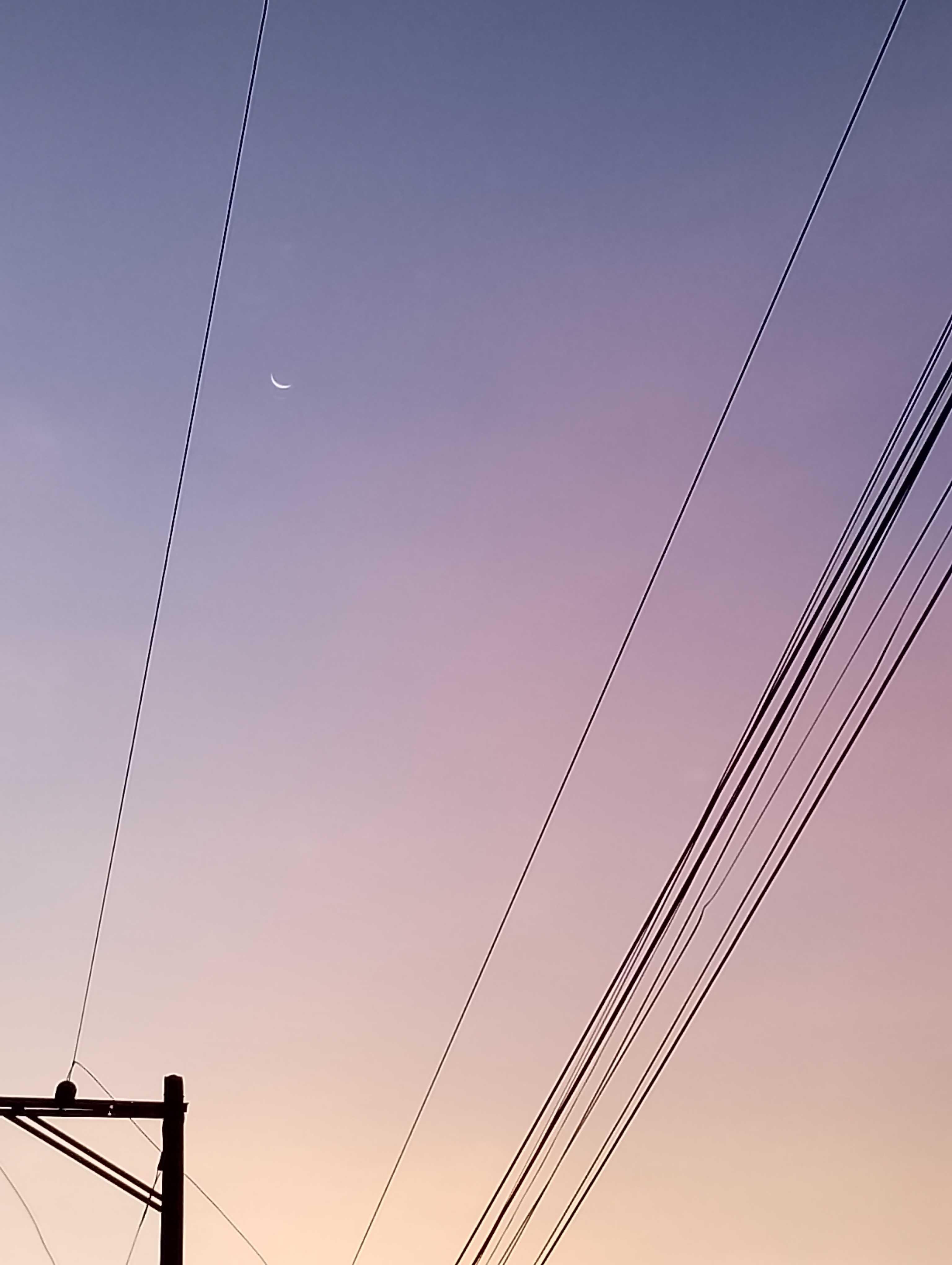 The Moon over Florencia, Colombia — waning crescent, Lunar Day 27