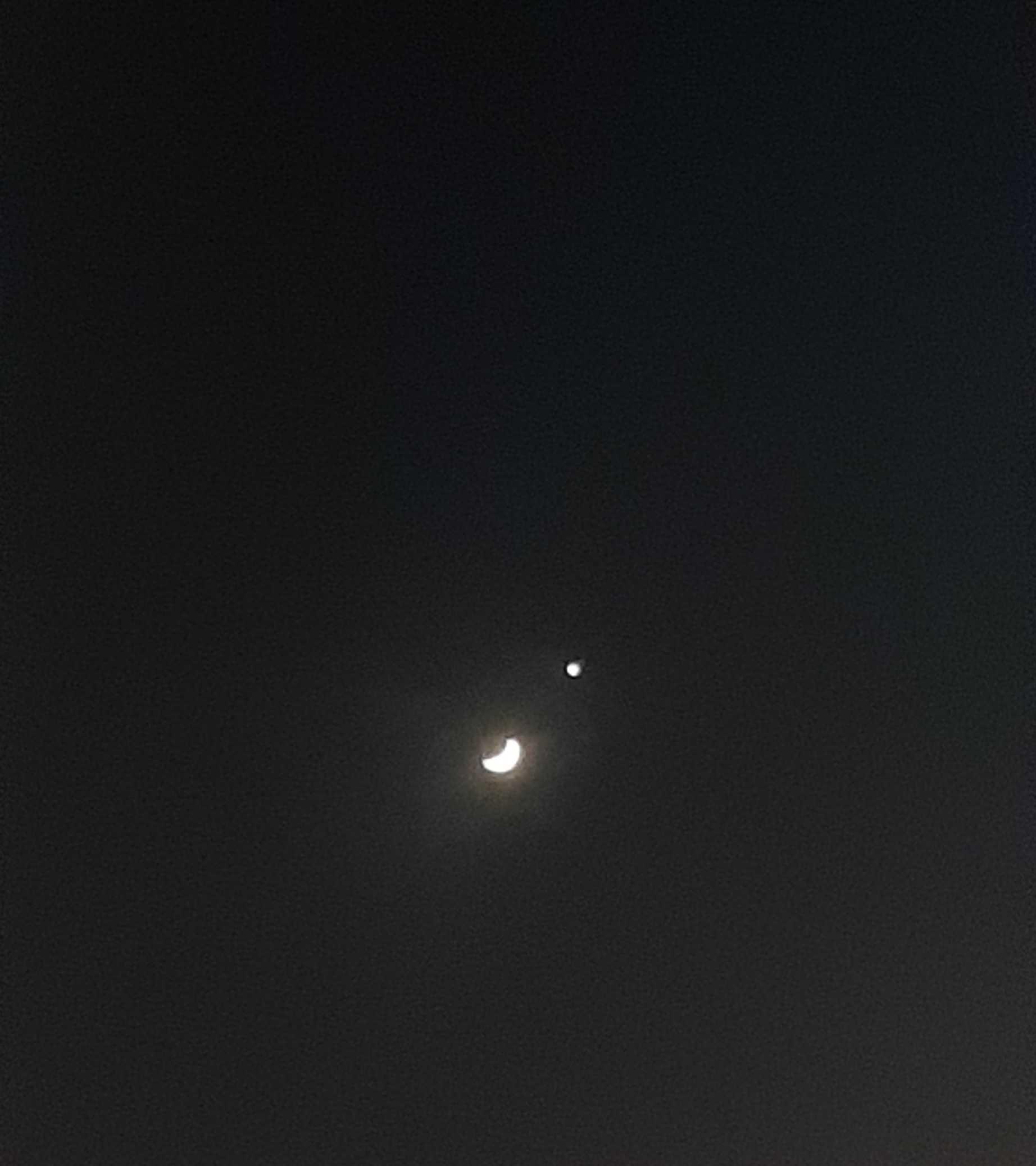 The Moon over Tunis, Tunisia — first quarter, Lunar Day 9
