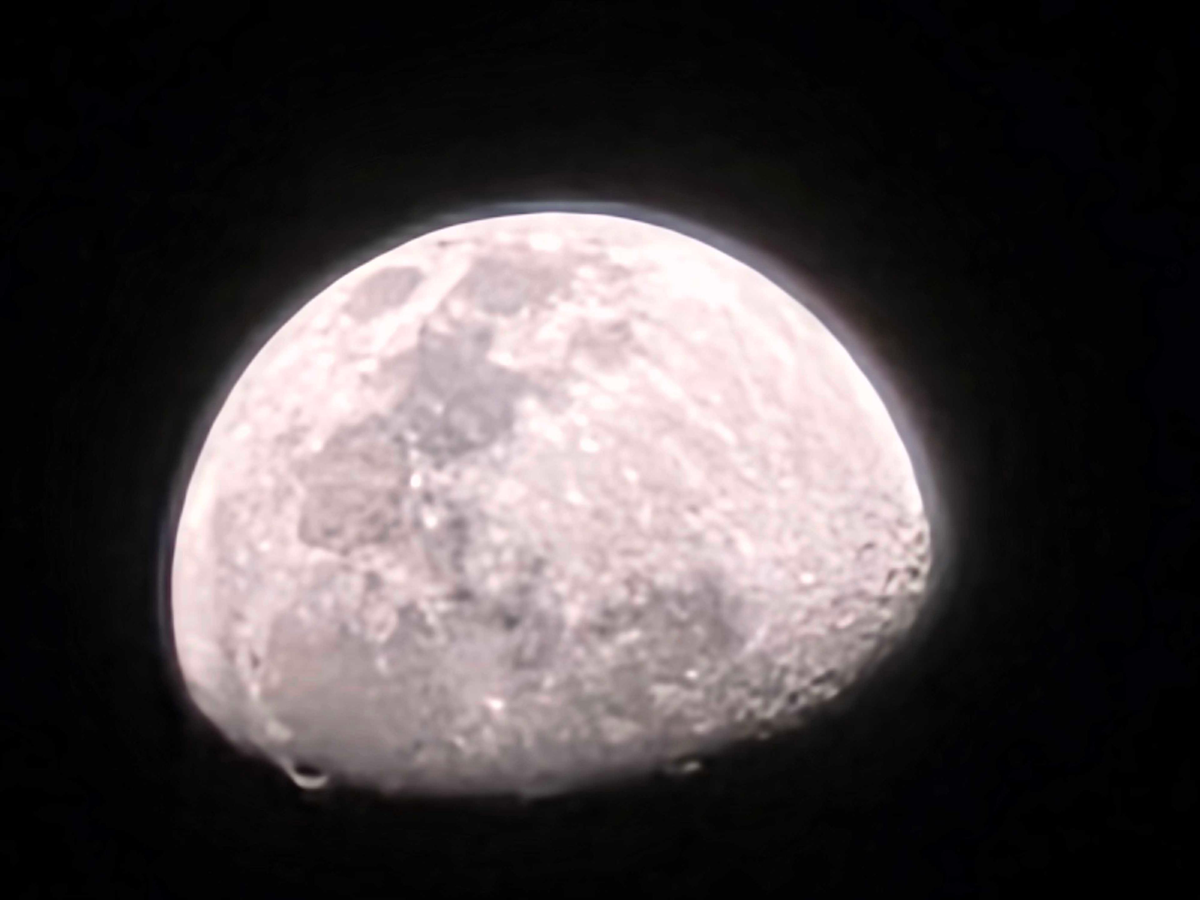 The Moon over Cambois, United Kingdom — waxing gibbous, Lunar Day 12