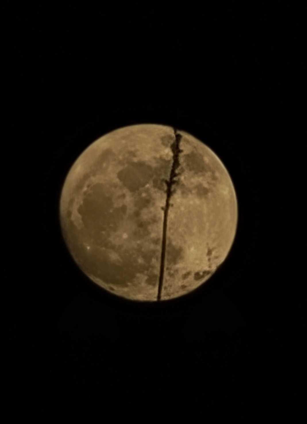 The Moon over Ramos Arizpe, México — full moon, Lunar Day 15
