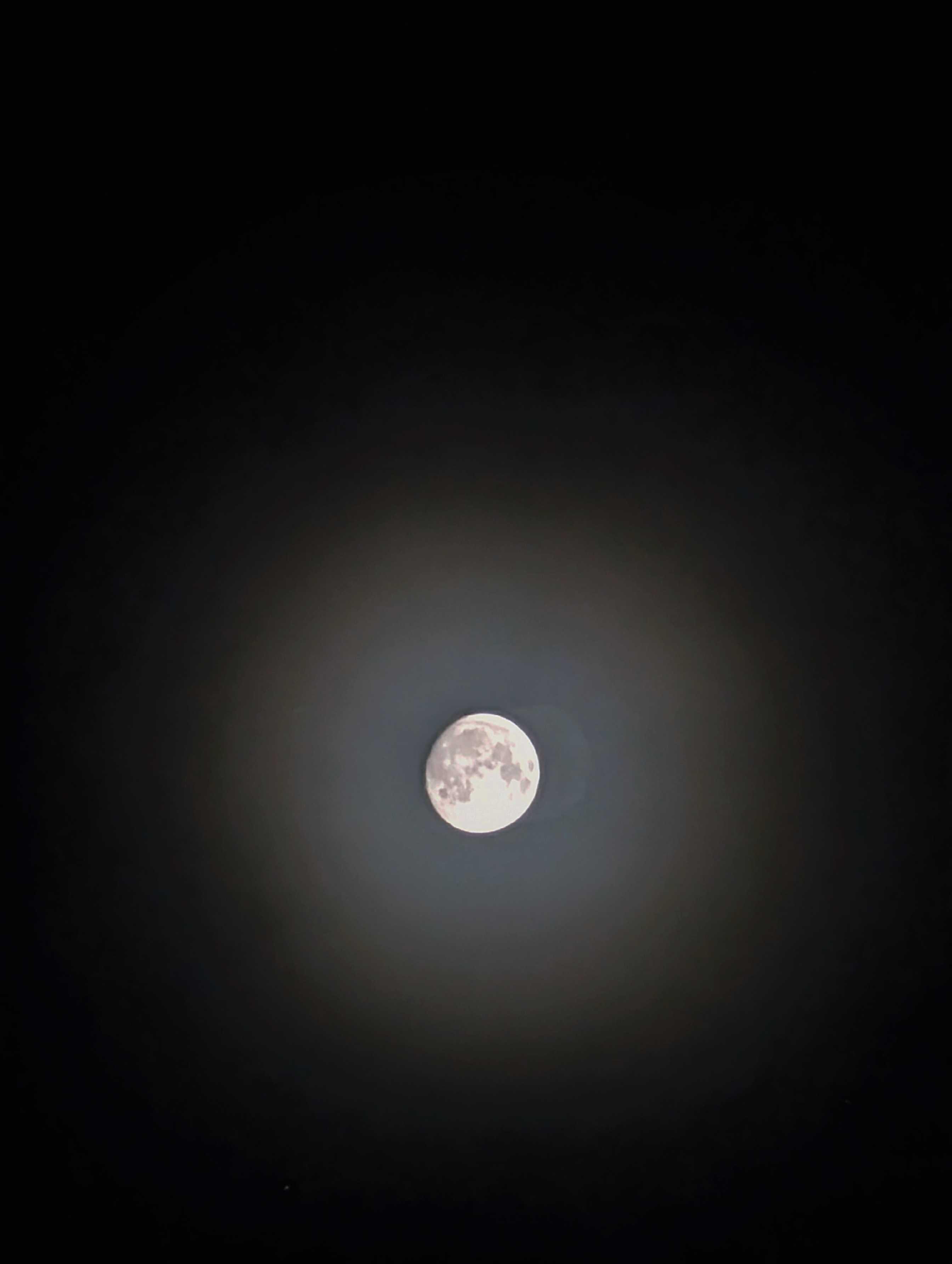 The Moon over Waging am See, Deutschland — waxing gibbous, Lunar Day 14
