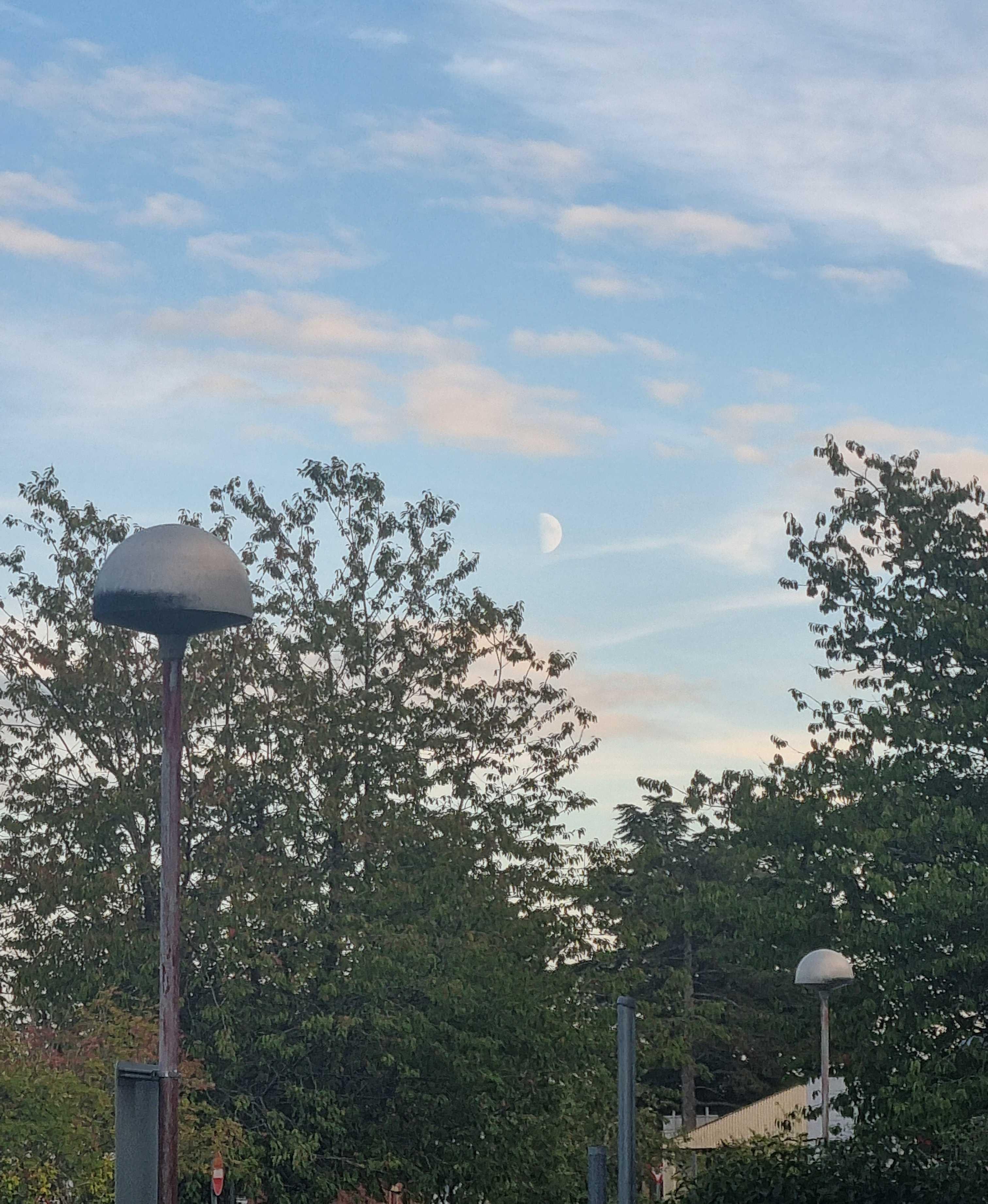 The Moon over United Kingdom — first quarter, Lunar Day 10