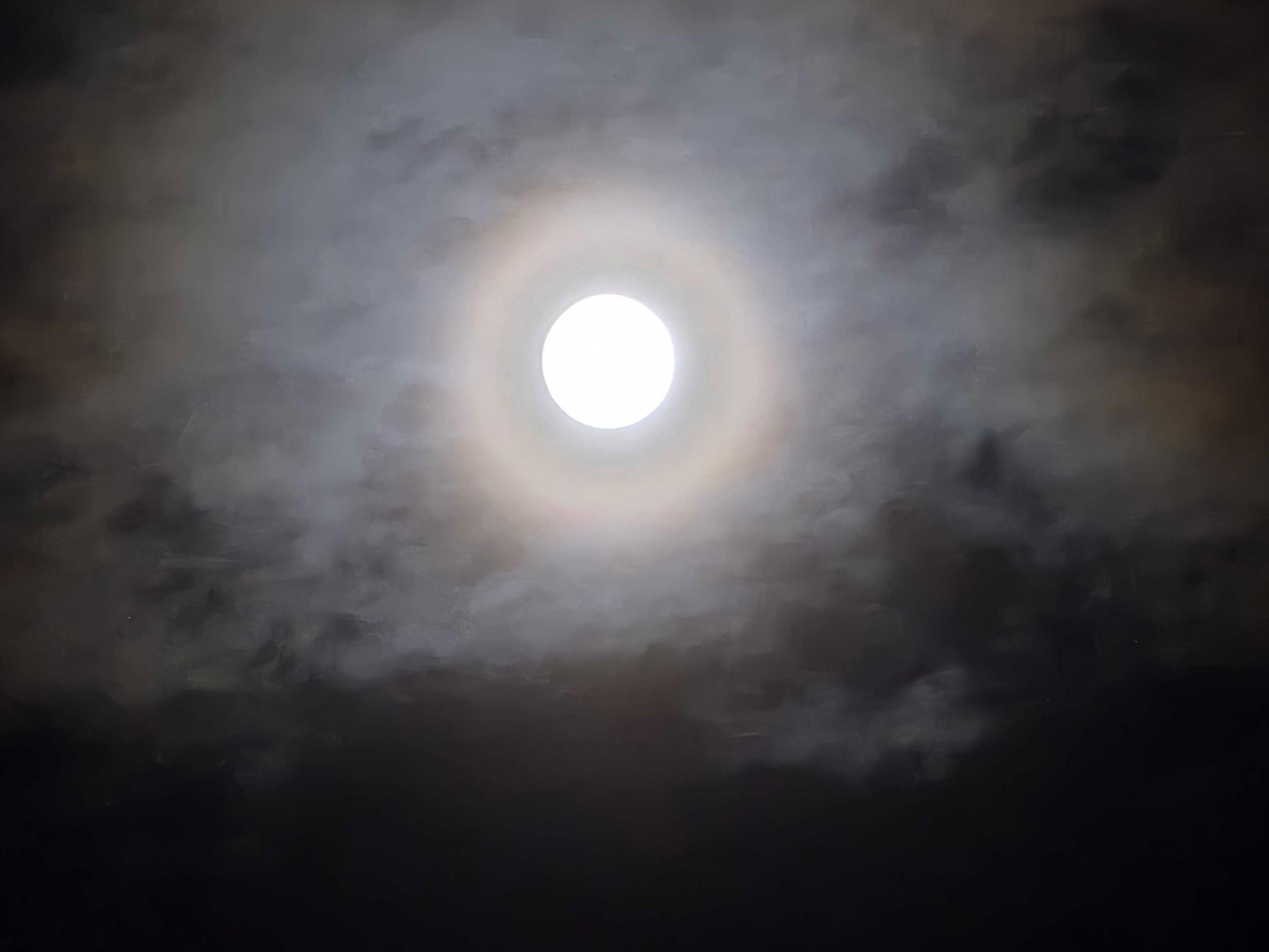 The Moon over Kierspe, Deutschland — full moon, Lunar Day 15