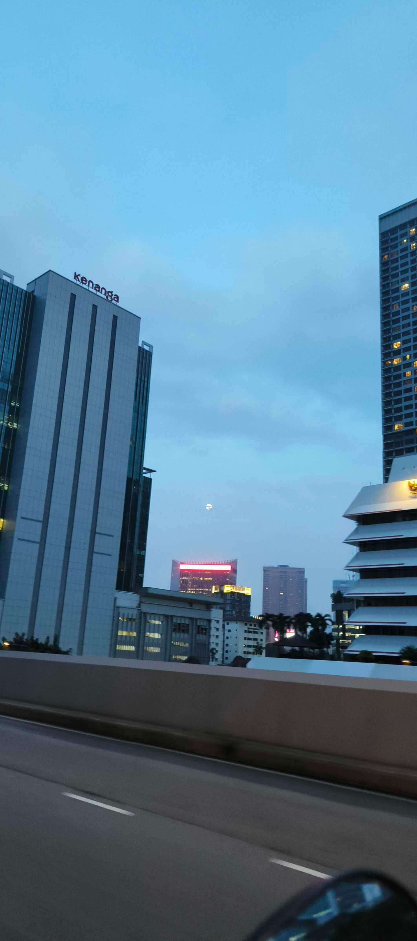 The Moon over Kuala Lumpur, Malaysia — full moon, Lunar Day 16