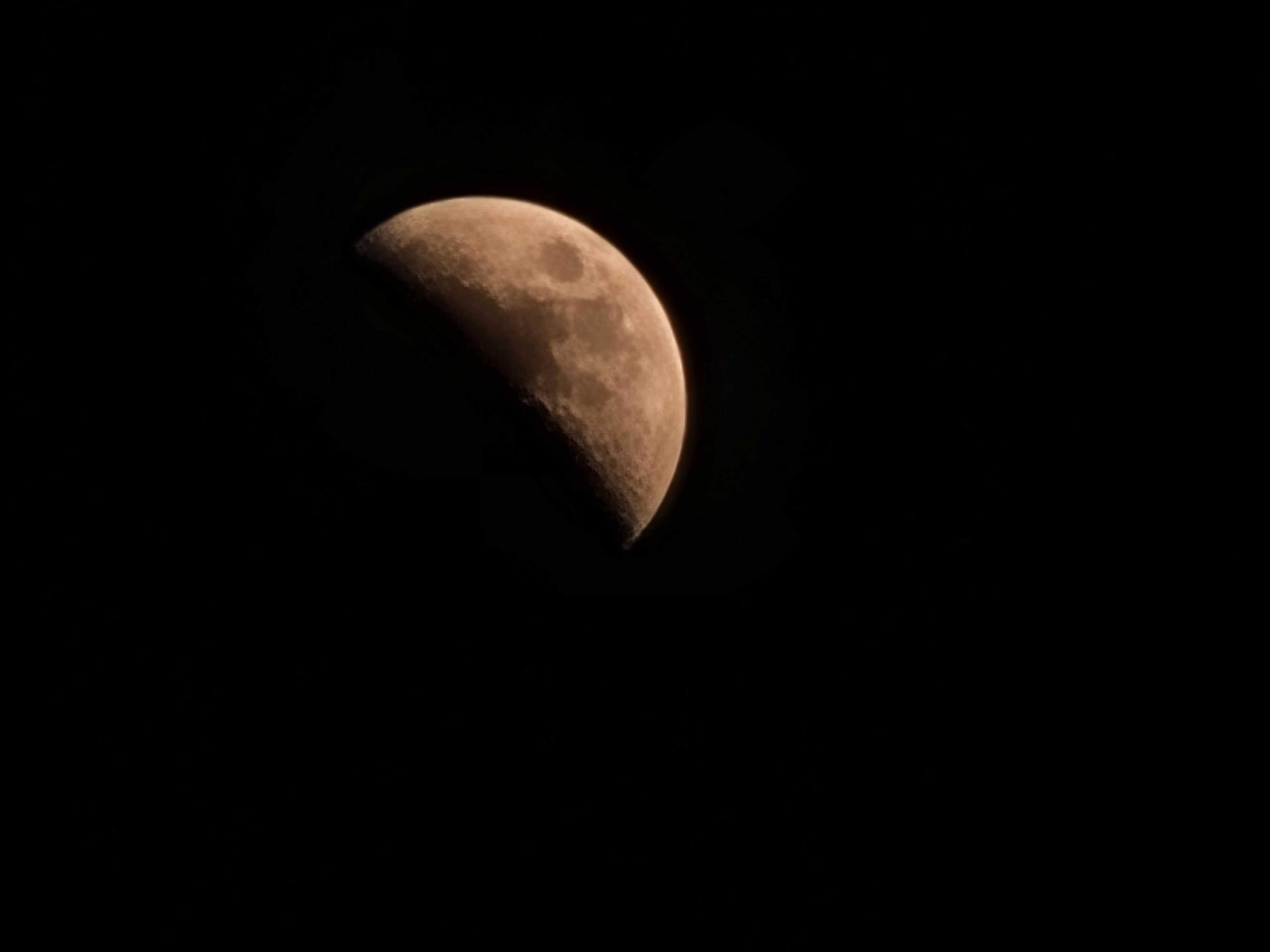The Moon over Ramos Arizpe, México — first quarter, Lunar Day 7