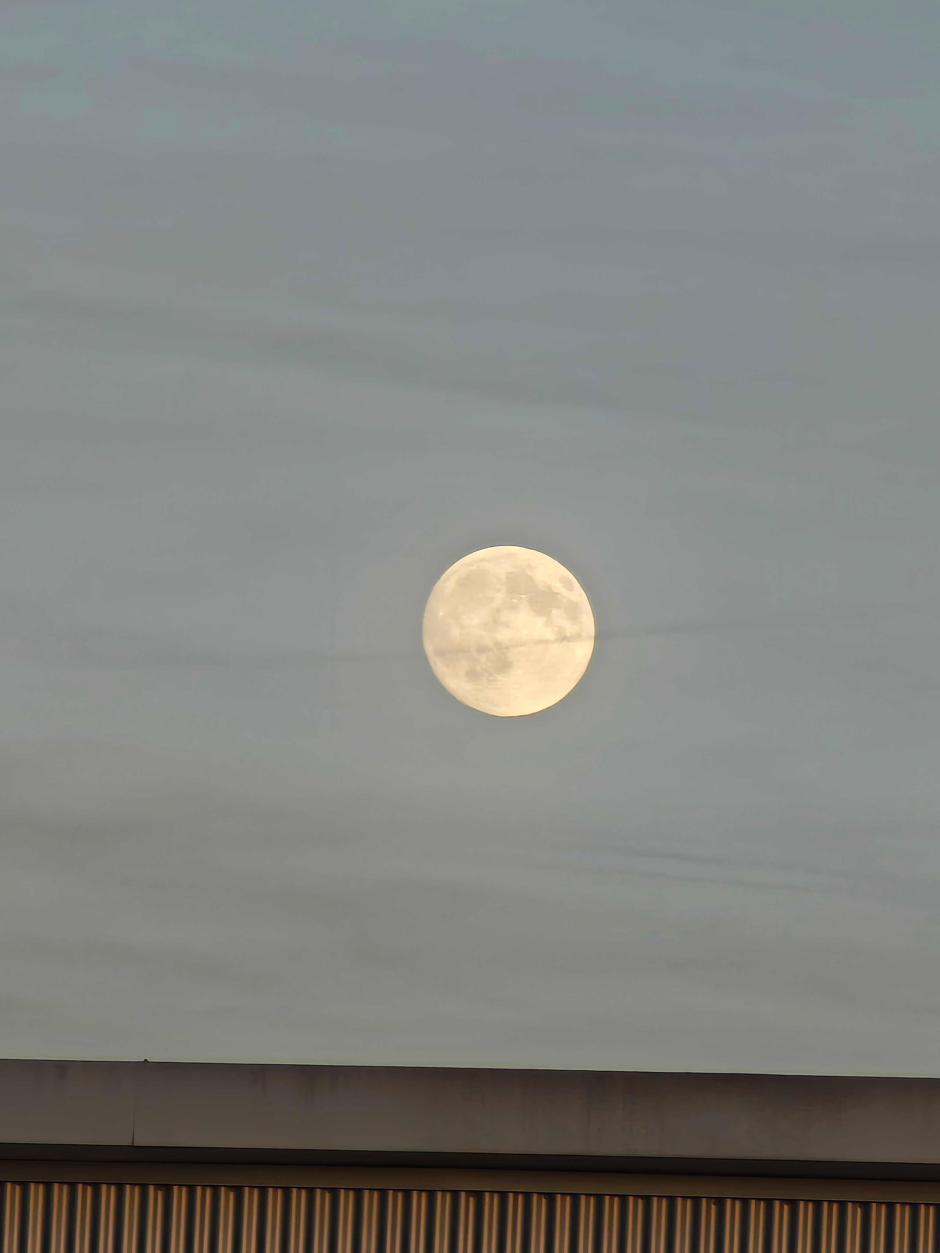 The Moon over Marbach am Neckar, Deutschland — full moon, Lunar Day 15