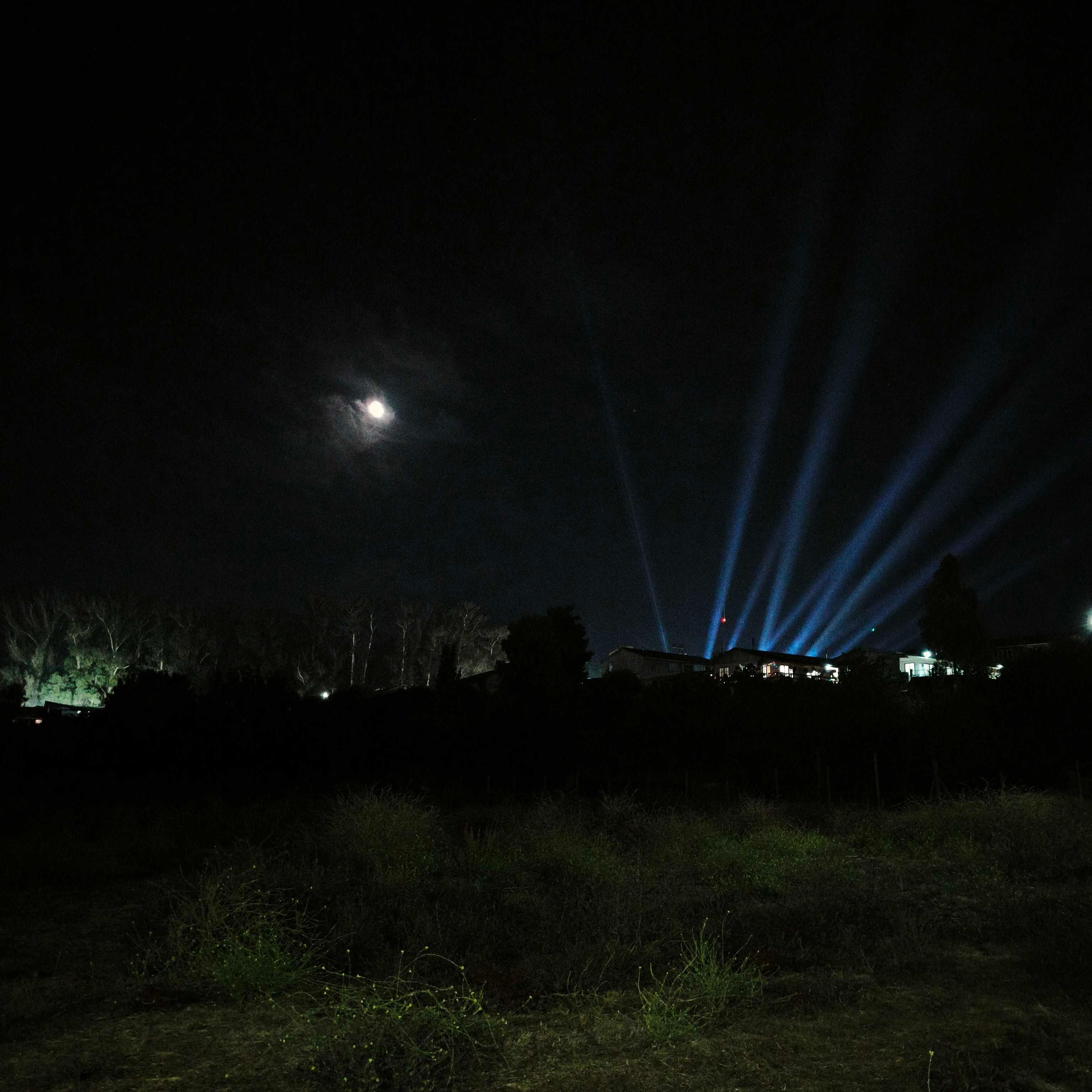The Moon over Chanco, Chile — first quarter, Lunar Day 7