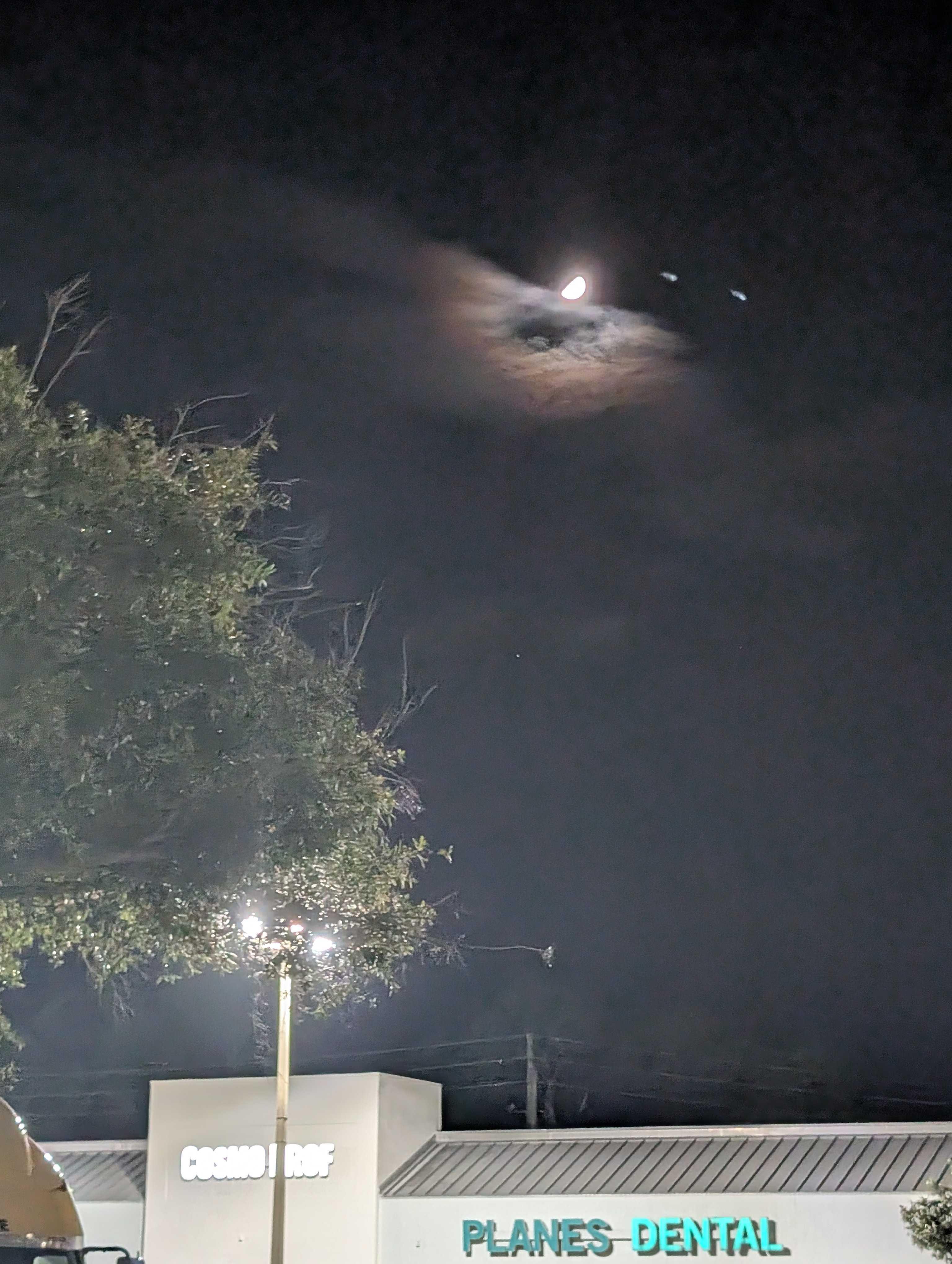 The Moon over Port St. Lucie, United States — first quarter, Lunar Day 10