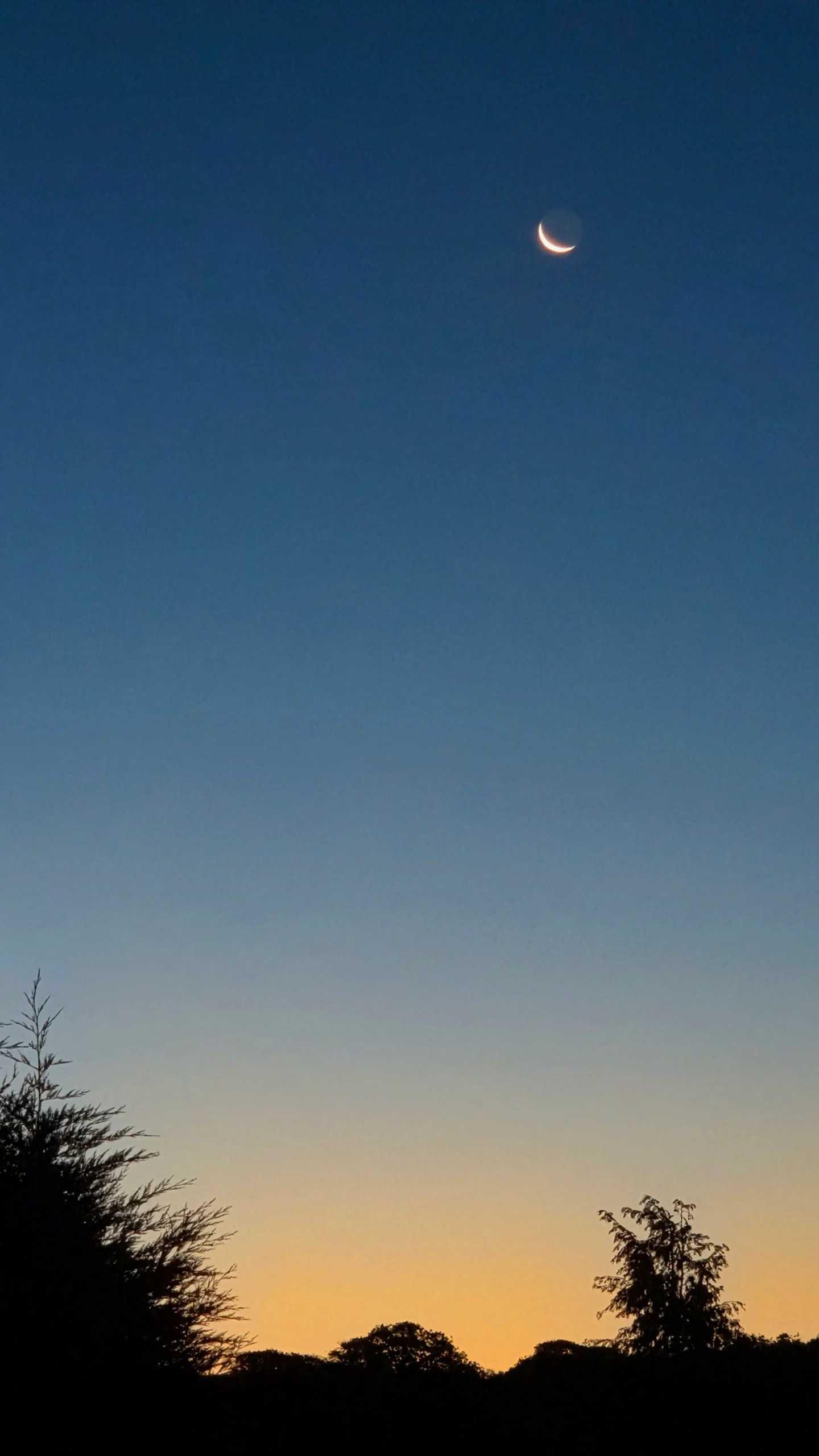 The Moon over Thringstone, United Kingdom — waning crescent, Lunar Day 27