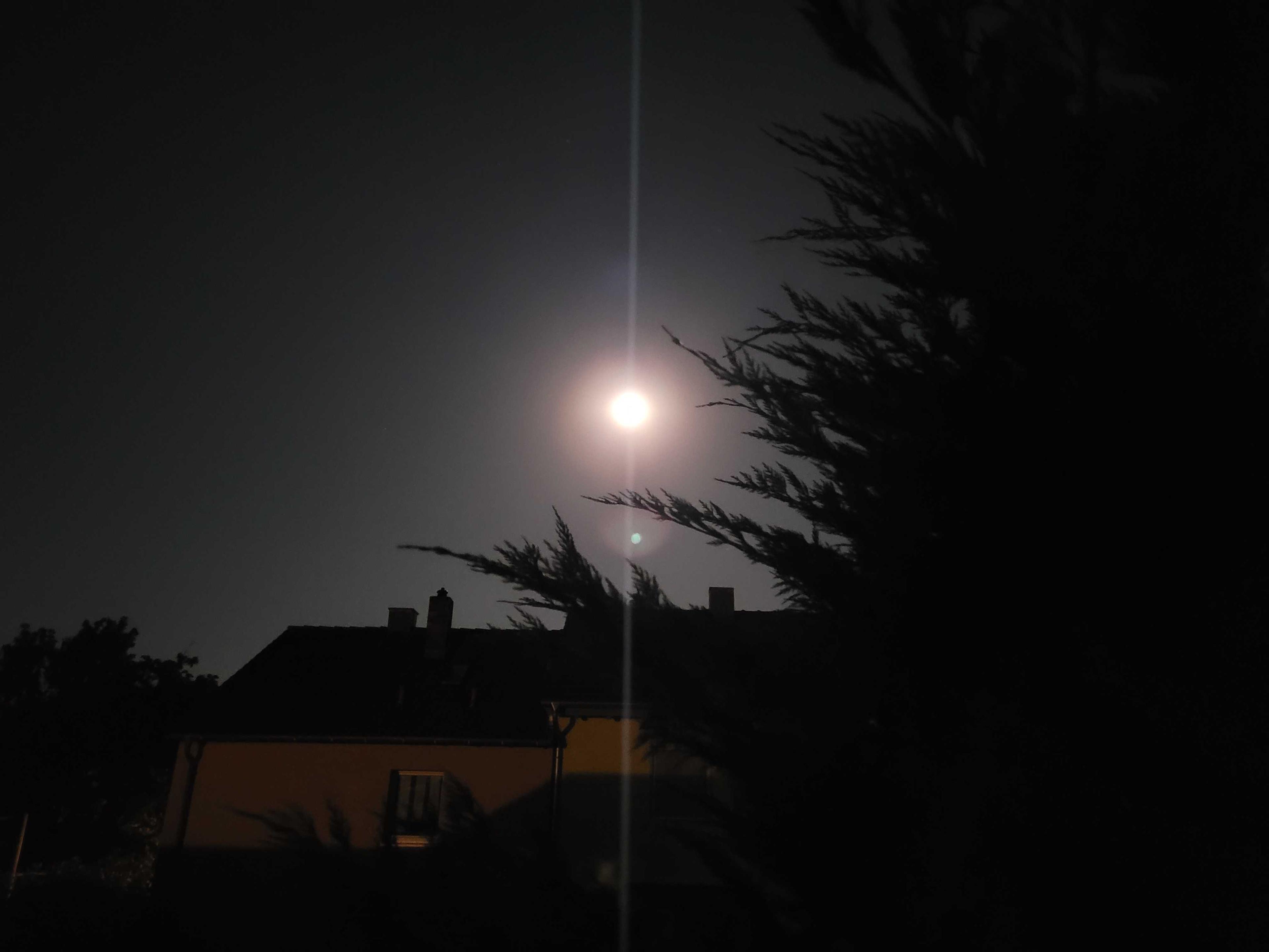 The Moon over Ebern, Deutschland — full moon, Lunar Day 16
