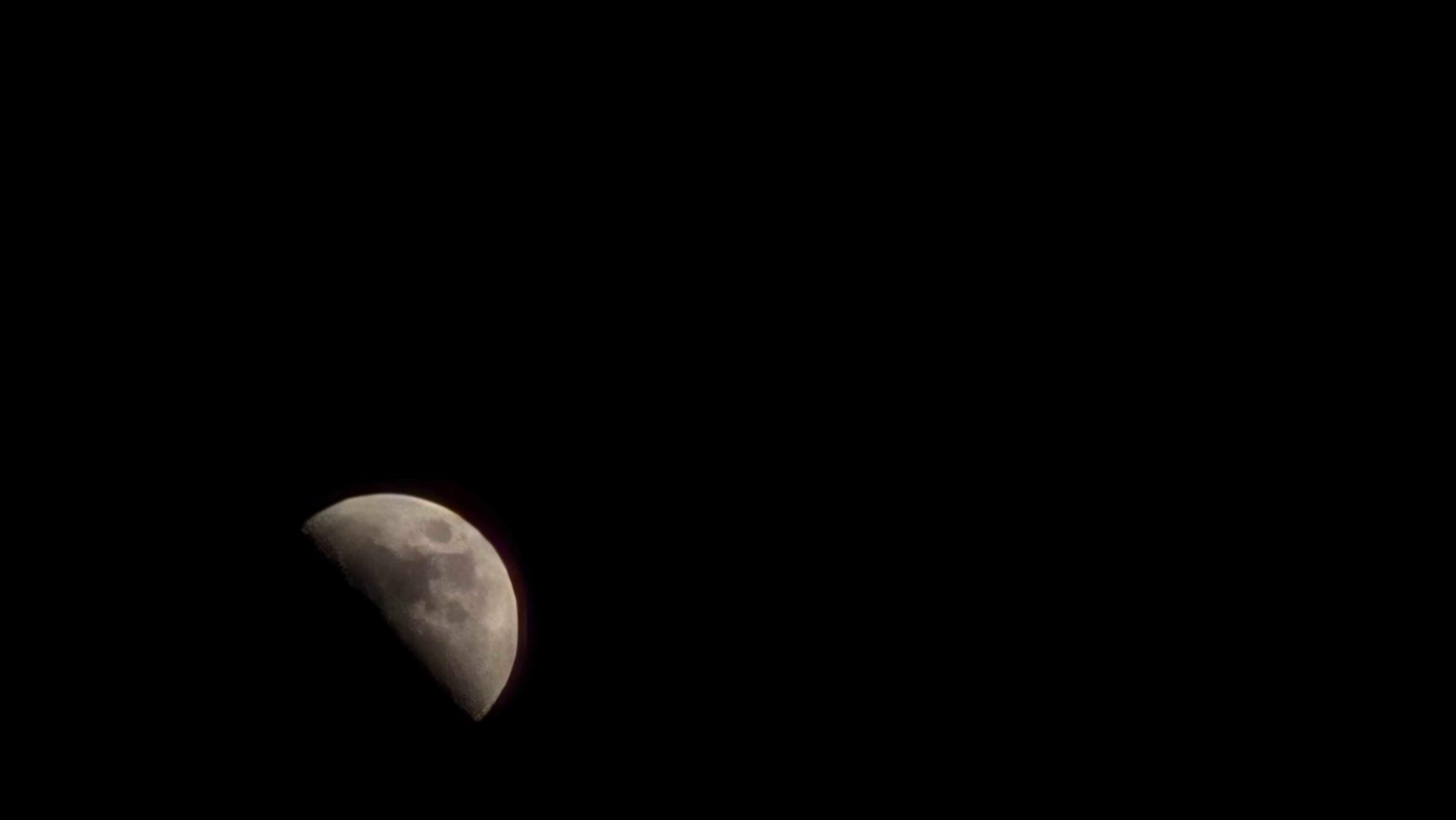 The Moon over San Luis Potosí, México — first quarter, Lunar Day 8