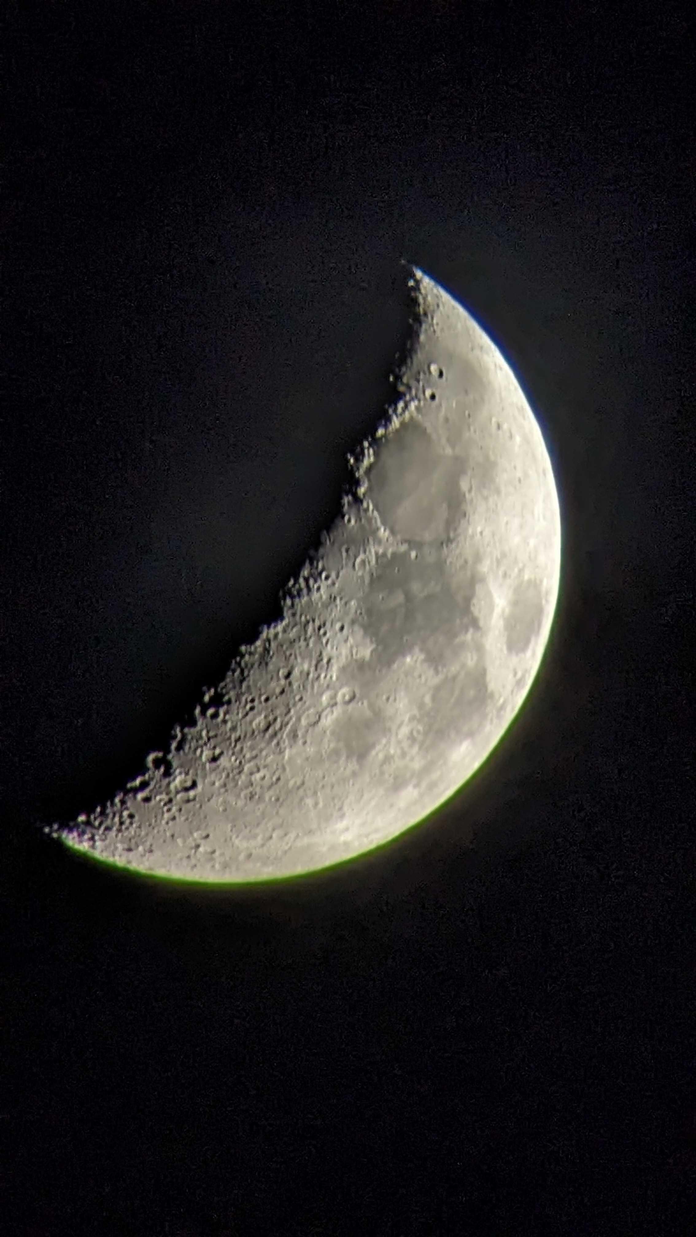 The Moon over United Kingdom — first quarter, Lunar Day 8