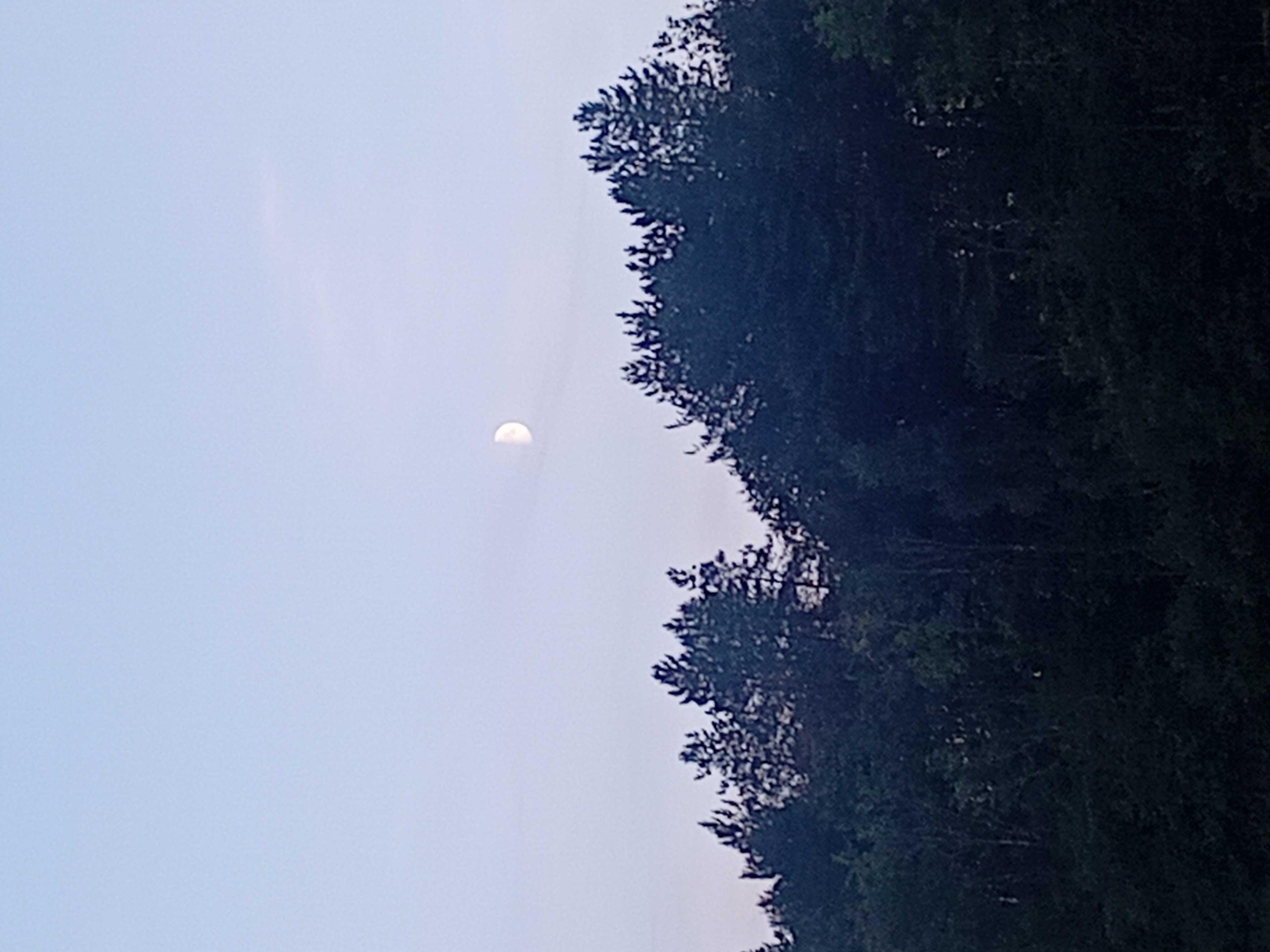 The Moon over Pencoed, United Kingdom — first quarter, Lunar Day 10
