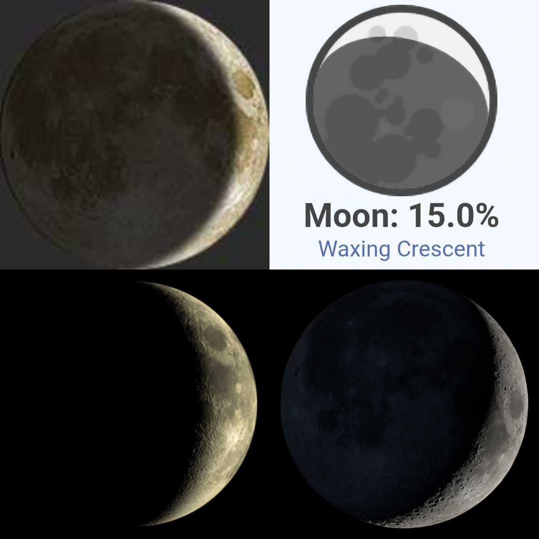 The Moon over Kecamatan Palmerah, Indonesia — waxing crescent, Lunar Day 5