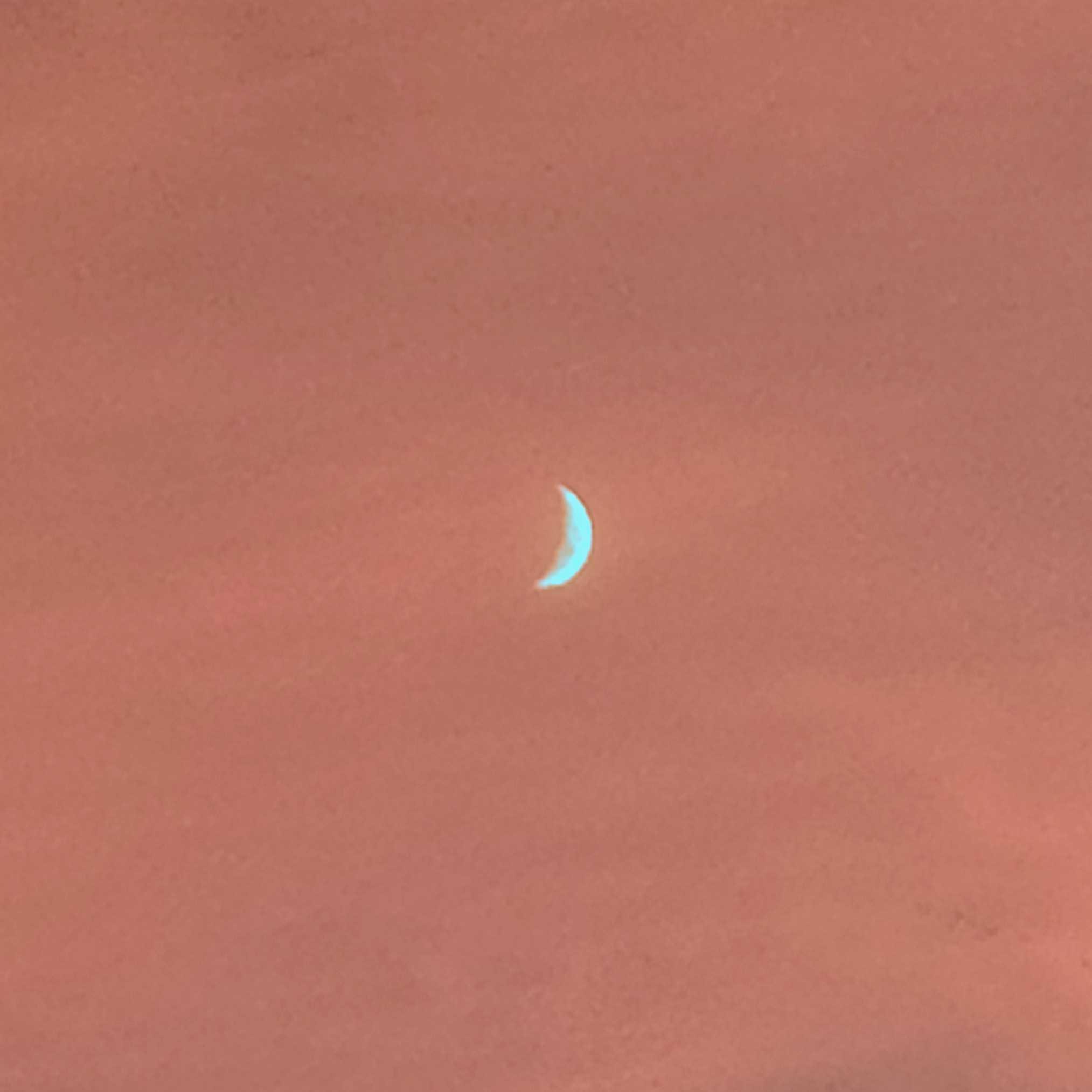 The Moon over Granite City, United States — waxing crescent, Lunar Day 6