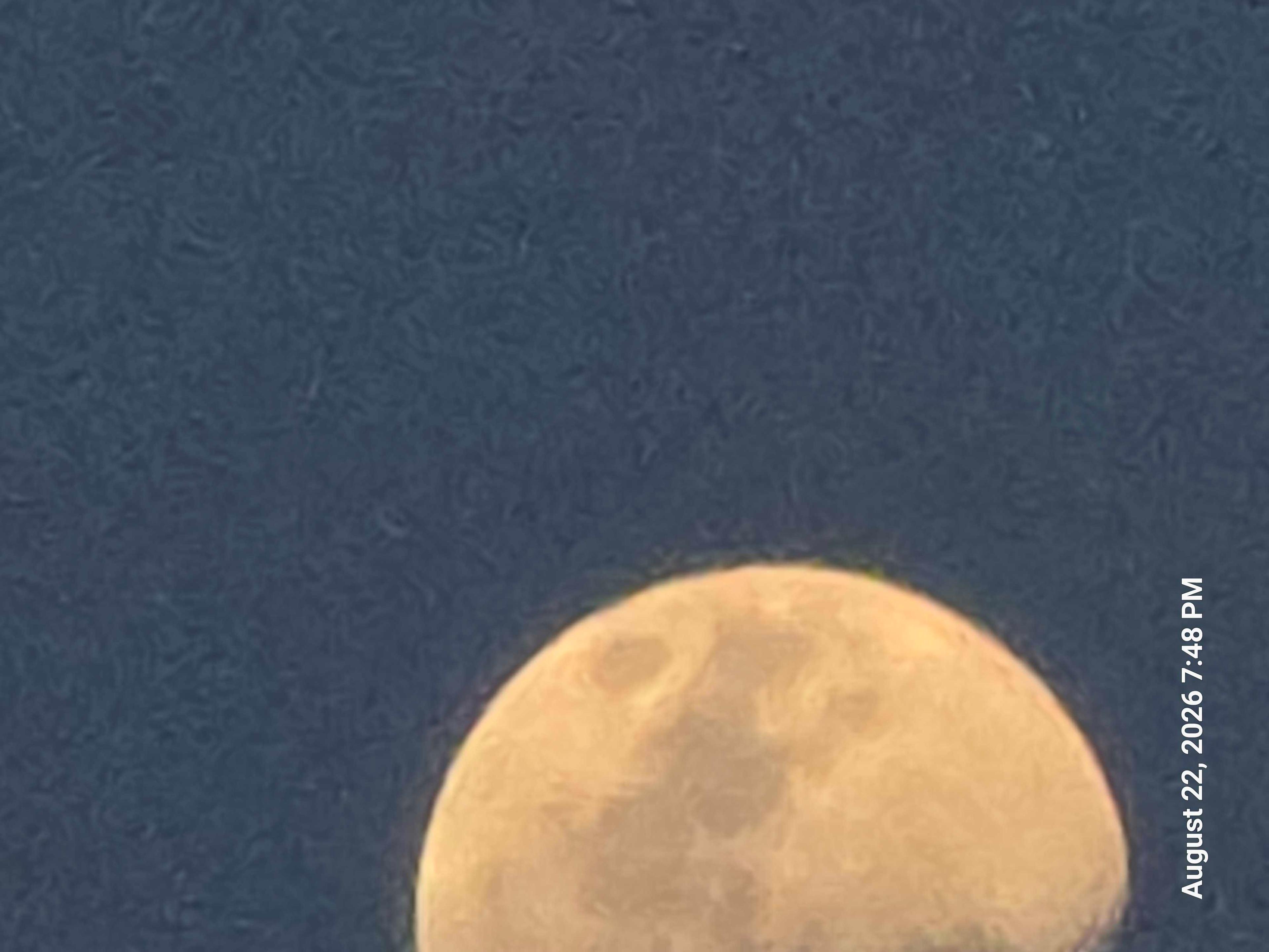 The Moon over Saratoga Springs, United States — first quarter, Lunar Day 10