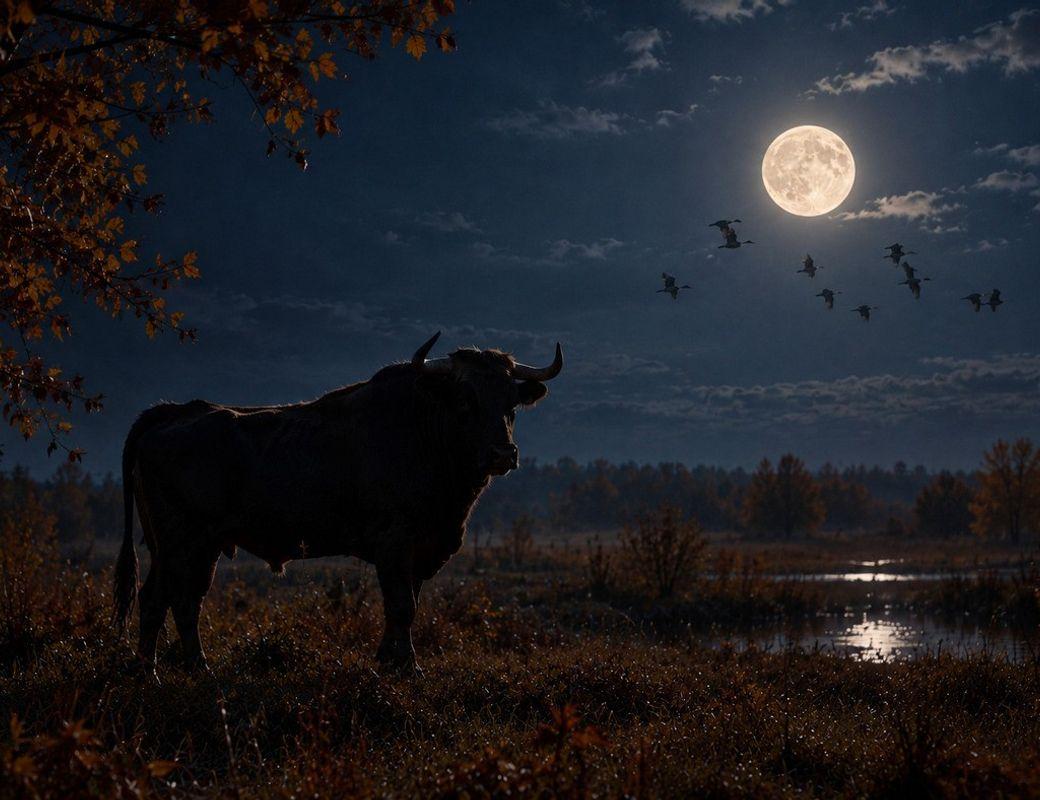 Illustration for Hunter’s Moon in Taurus — October 26