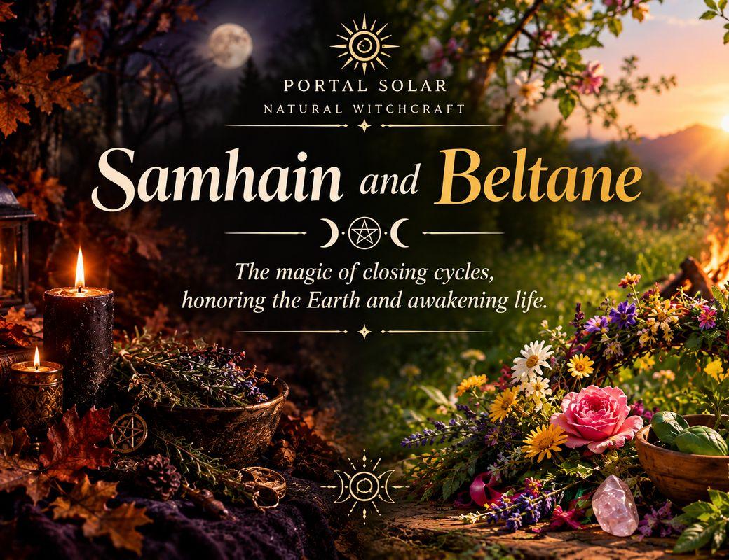 Illustration for Samhain vs. Beltane