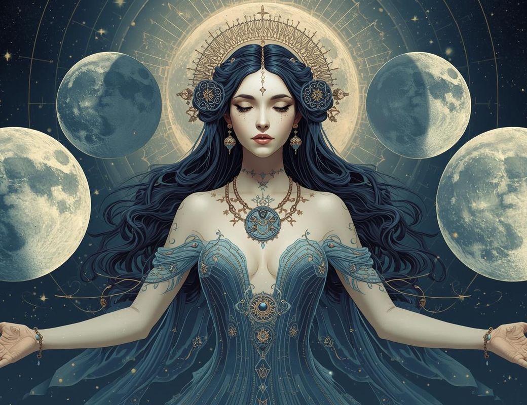 Illustration for 🌙 Lunar phases and tarot: a practical guide for intuitive souls…