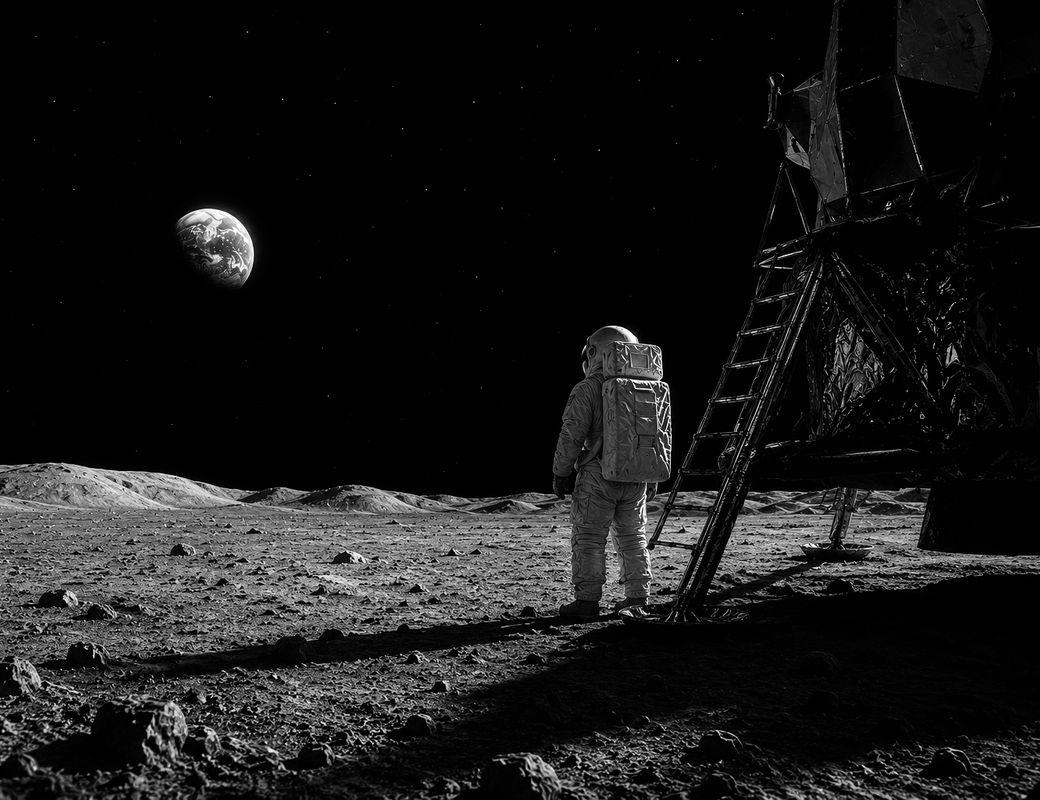 THE FIRST HUMAN ON THE MOON