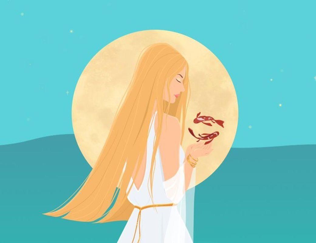 Illustration for Full Moon in Pisces & Total Lunar Eclipse