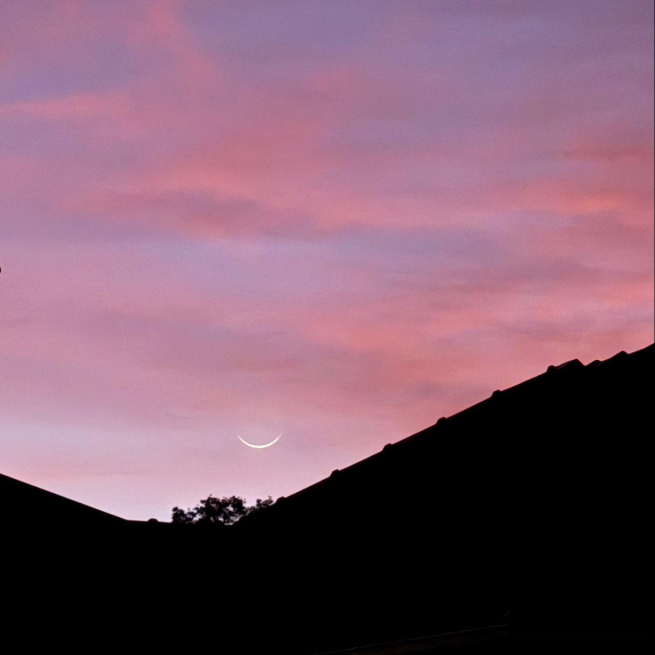 The Moon over Shortland, Australia — new moon, Lunar Day 29
