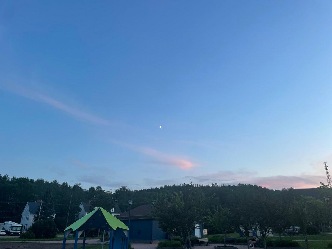 The Moon over St-Alphonse-Rodriguez, Canada — waxing gibbous, Lunar Day 13