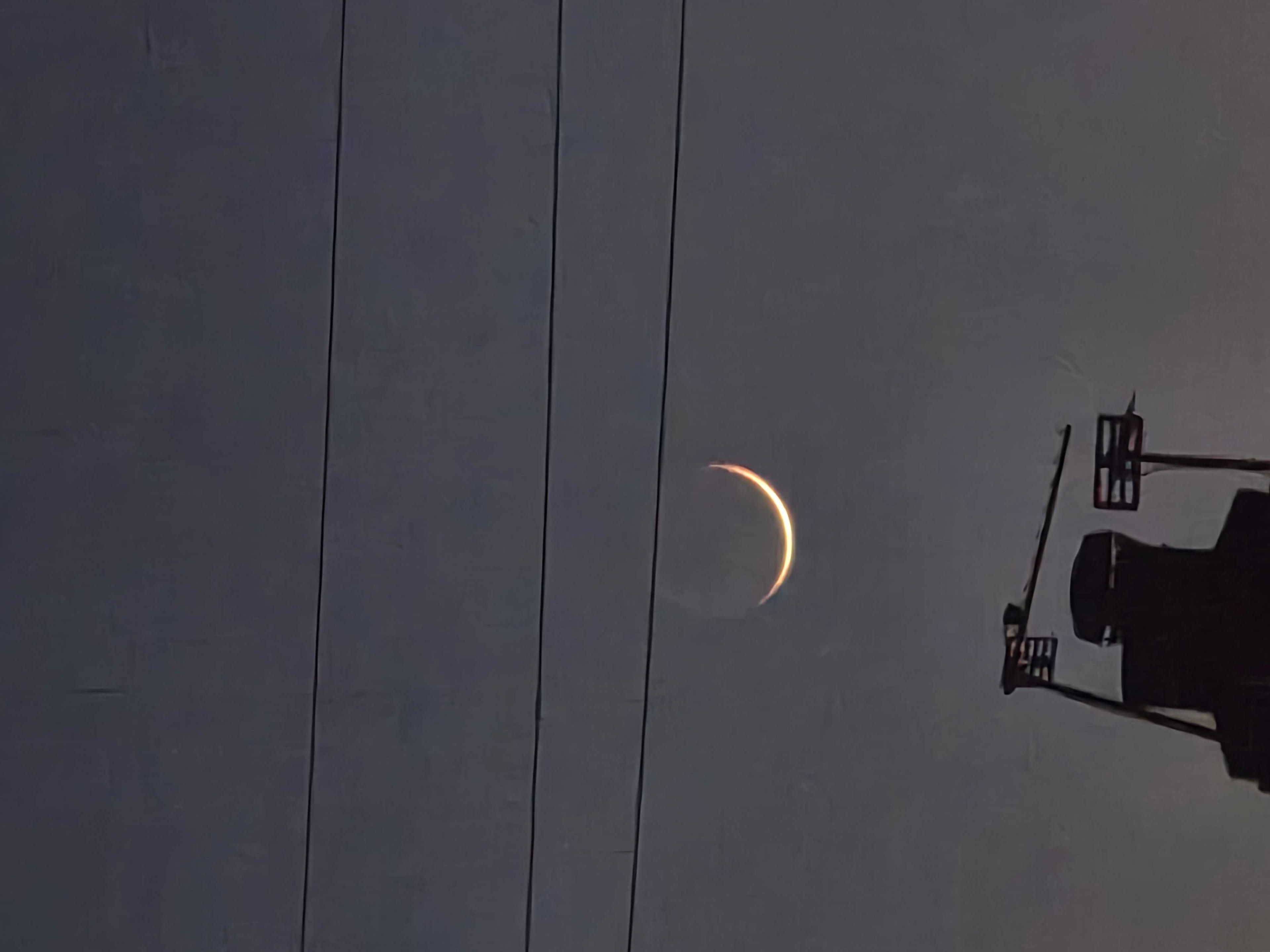 The Moon over United Kingdom — new moon, Lunar Day 2