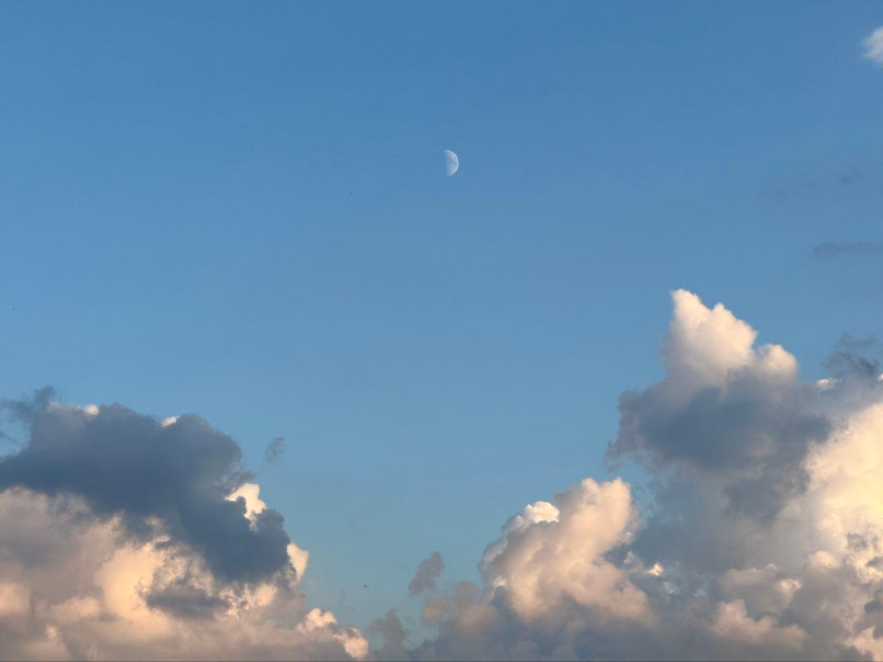 The Moon over Minsk, Belarus — first quarter, Lunar Day 9