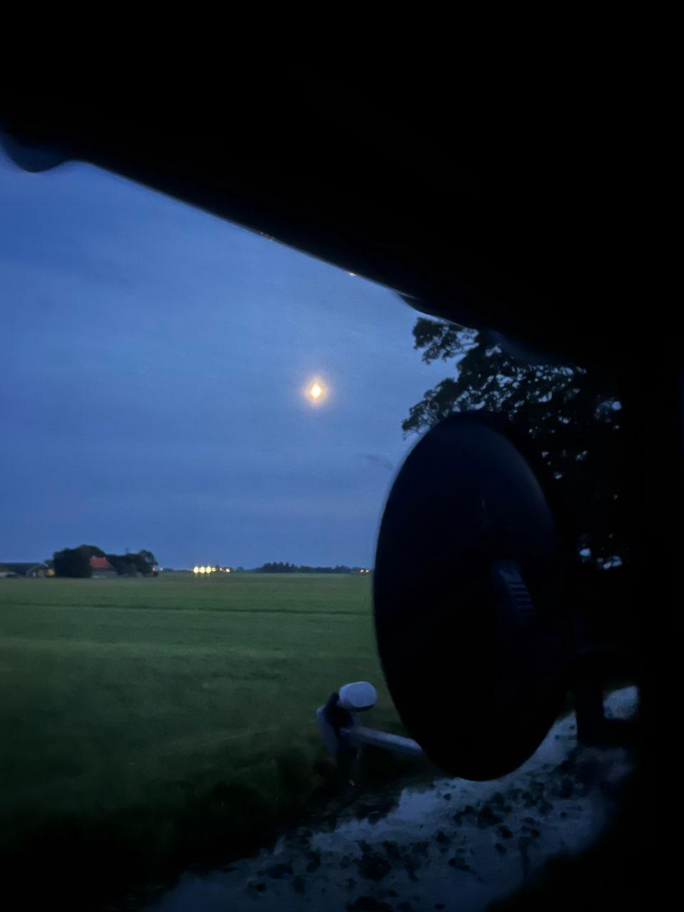 The Moon over Sneek, Nederland — first quarter, Lunar Day 10