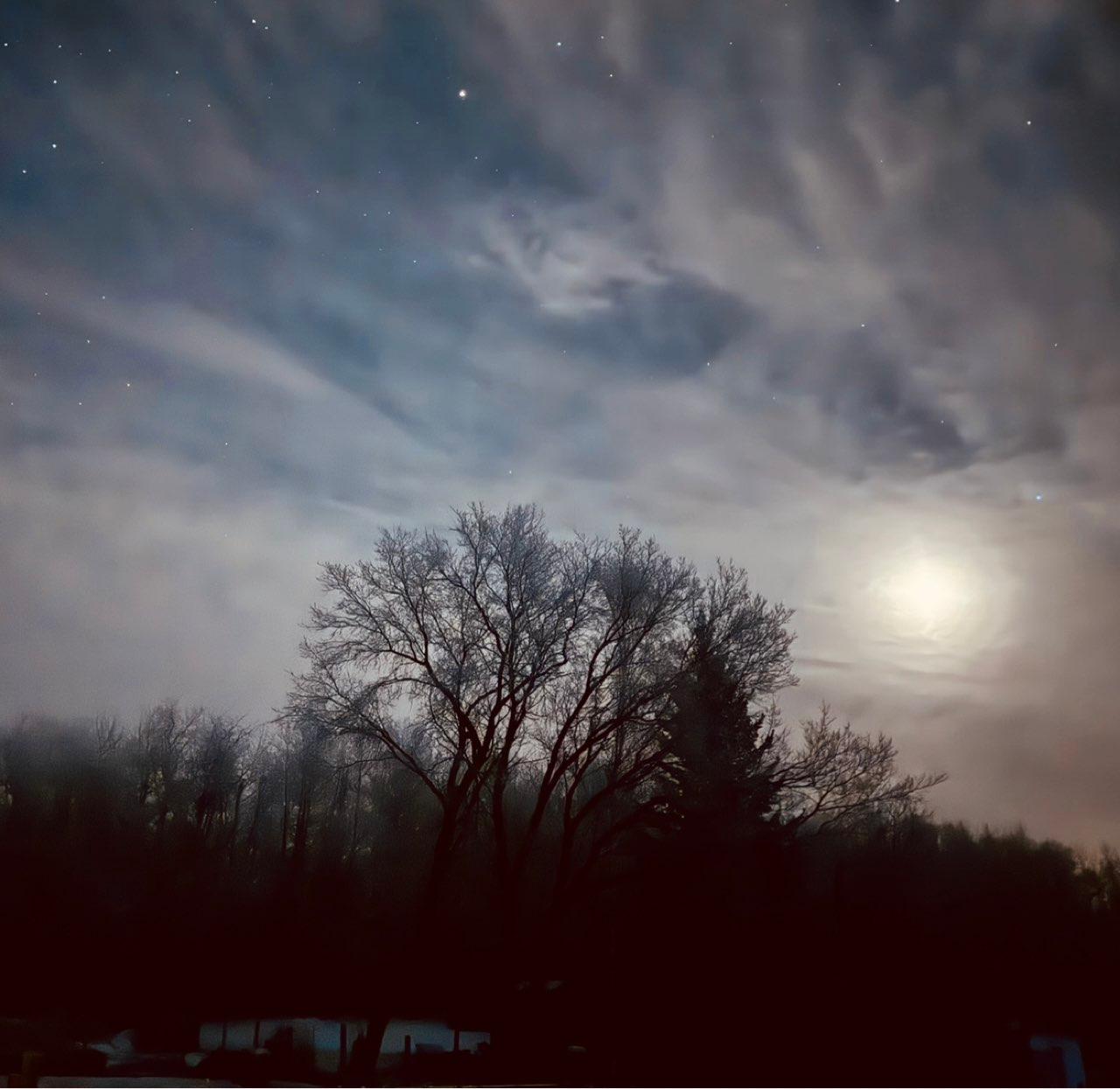 The Moon over Strathcona County, Canada — waning crescent, Lunar Day 25