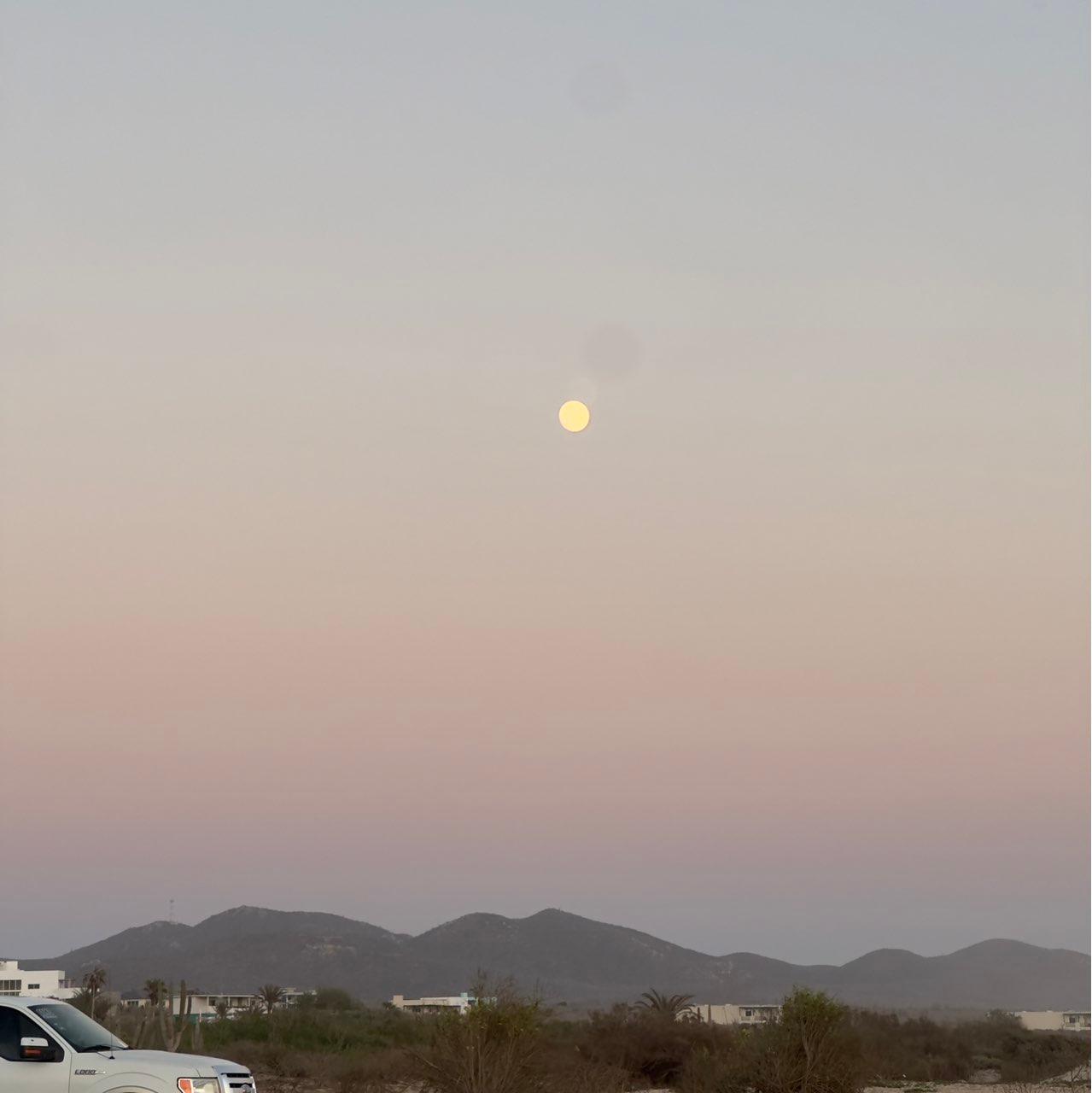The Moon over Los Cabos, México — full moon, Lunar Day 15