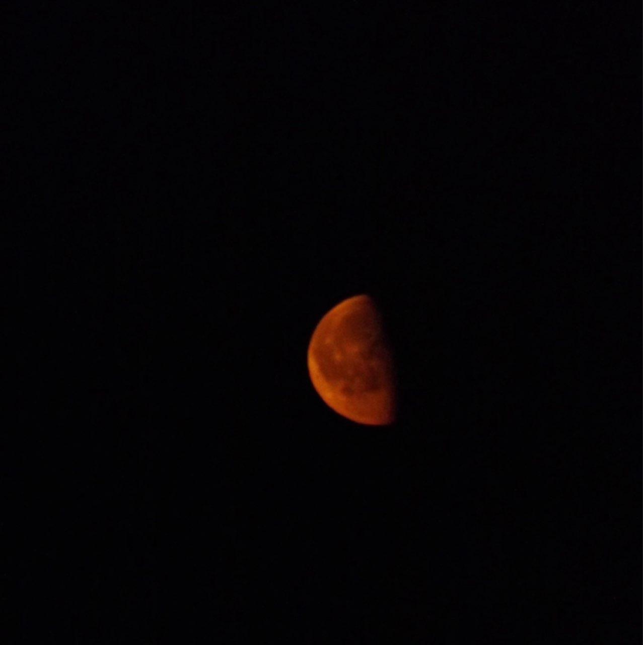 The Moon over South Shields, United Kingdom — first quarter, Lunar Day 10