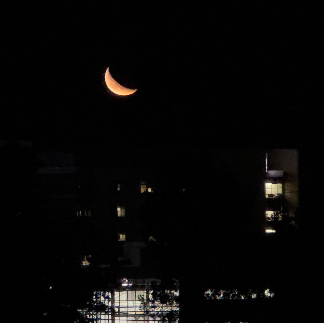 The Moon over Highland Hills, United States — waning crescent, Lunar Day 25