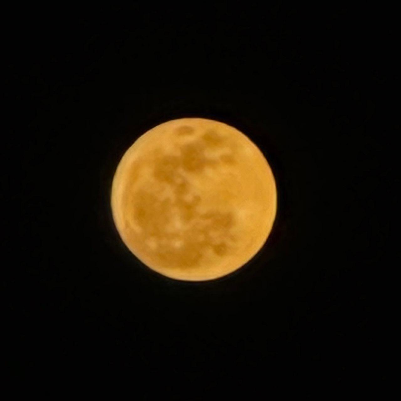 The Moon over Neuhausen/Spree, Germany — full moon, Lunar Day 16