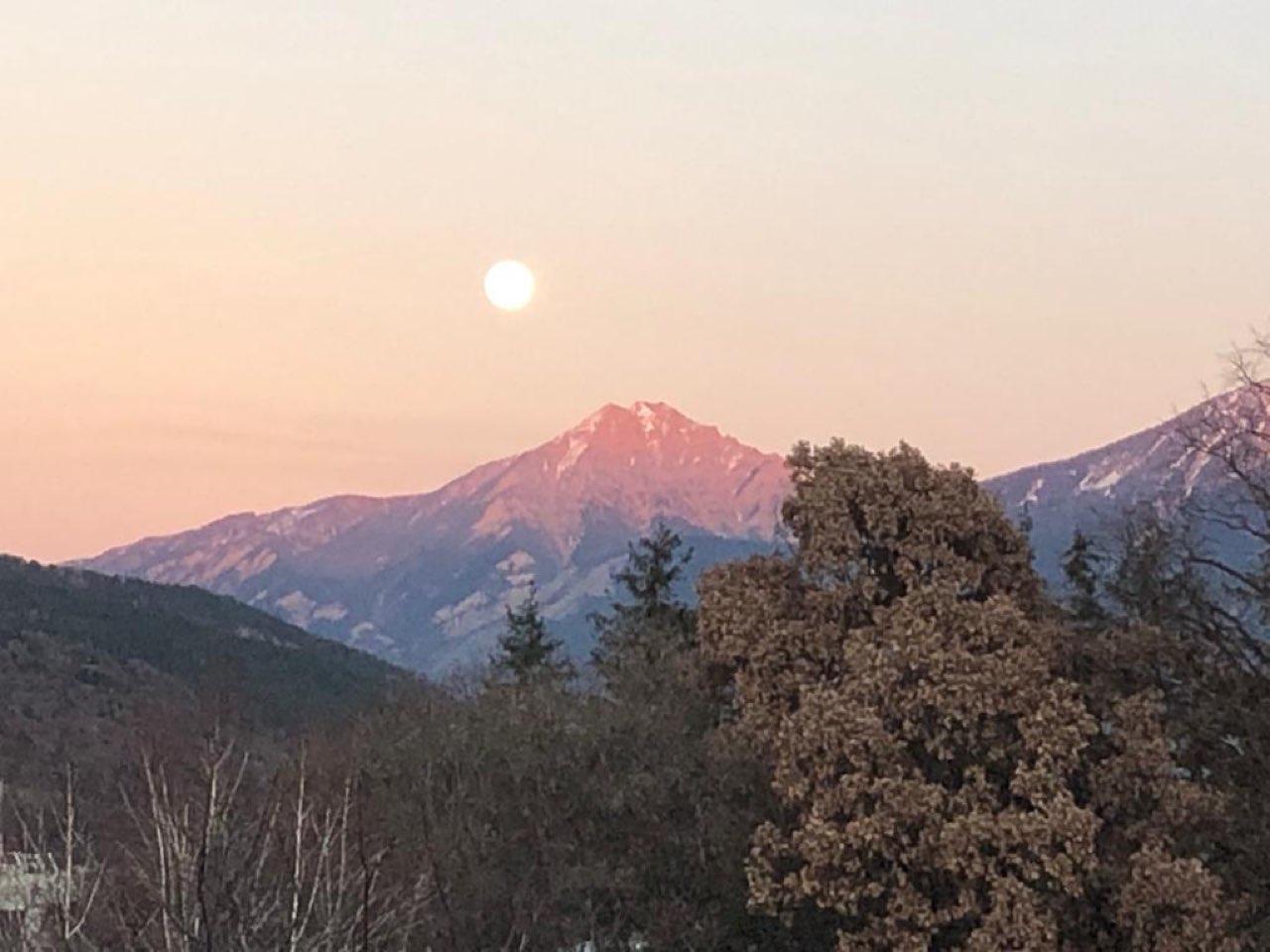 The Moon over Savines-le-Lac, France — full moon, Lunar Day 15