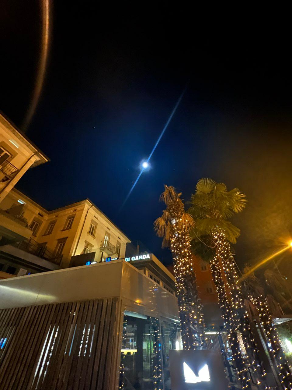 The Moon over Nago-Torbole, Italy — waning gibbous, Lunar Day 17
